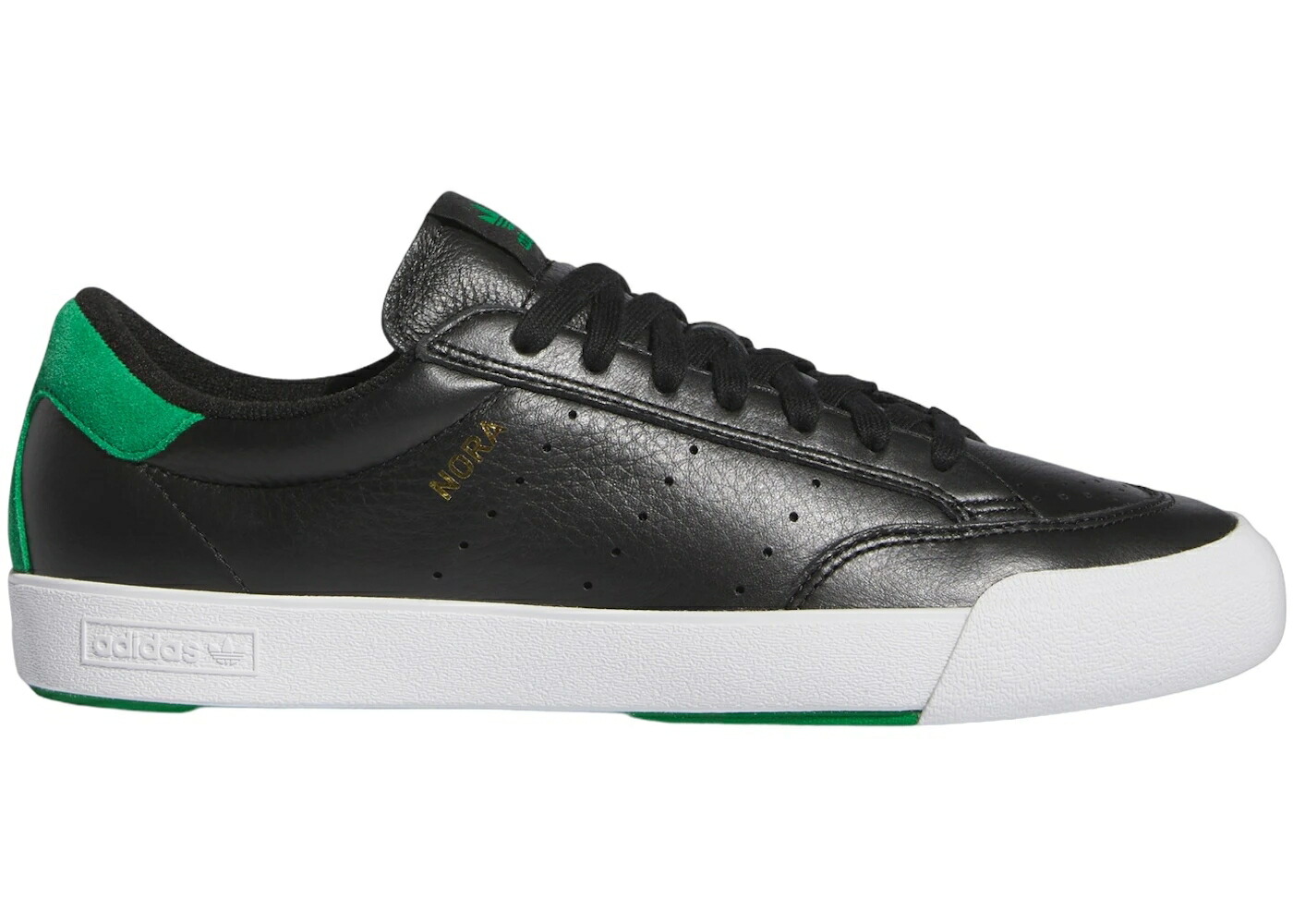 アディダス コア 黒色 ブラック 緑 グリーン 白色 ホワイト スニーカー メンズ ADIDAS NORA SIGNATURE CORE BLACK GREEN CLOUD WHITE / CORE BLACK GREEN CLOUD WHITE
