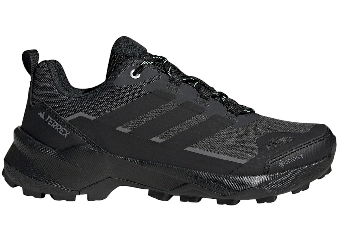 アディダス ゴアテックス カーボン コア 黒色 ブラック アクア WOMEN'S スニーカー レディース ADIDAS TERREX SKYCHASER AX5 GORE-TEX CARBON CORE BLACK SEMI FLASH AQUA (WOMEN'S) / CARBON CORE BLACK SEMI FLASH｜スニケス