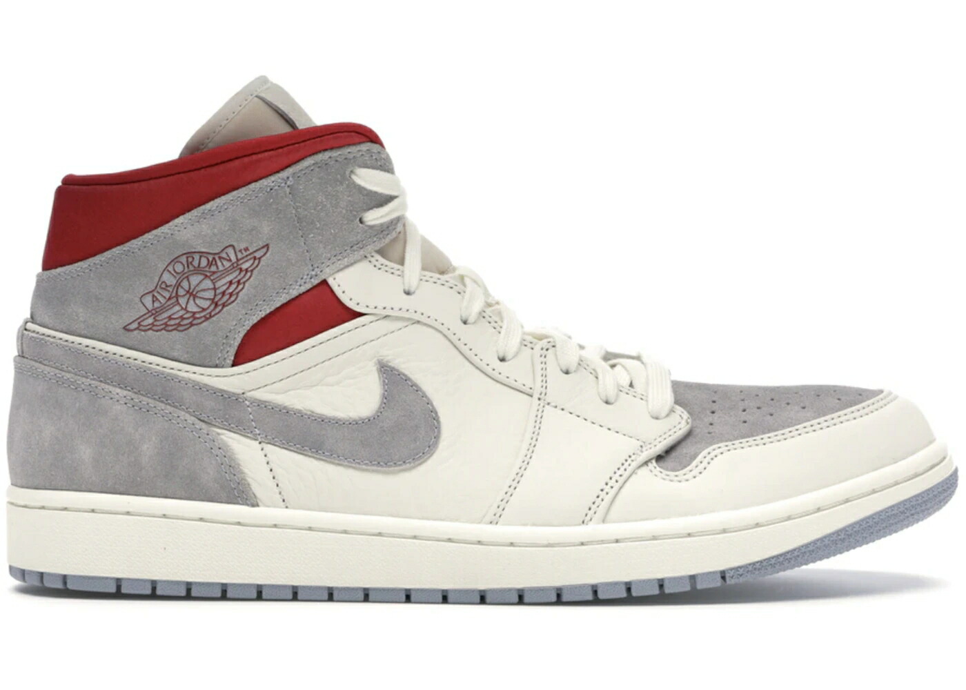 ナイキ ジョーダン ミッド 灰色 グレー 赤 レッド 白色 ホワイト スニーカー メンズ JORDAN 1 MID SNEAKERSNSTUFF 20TH ANNIVERSARY / SAIL WOLF GREY GYM RED WHITE