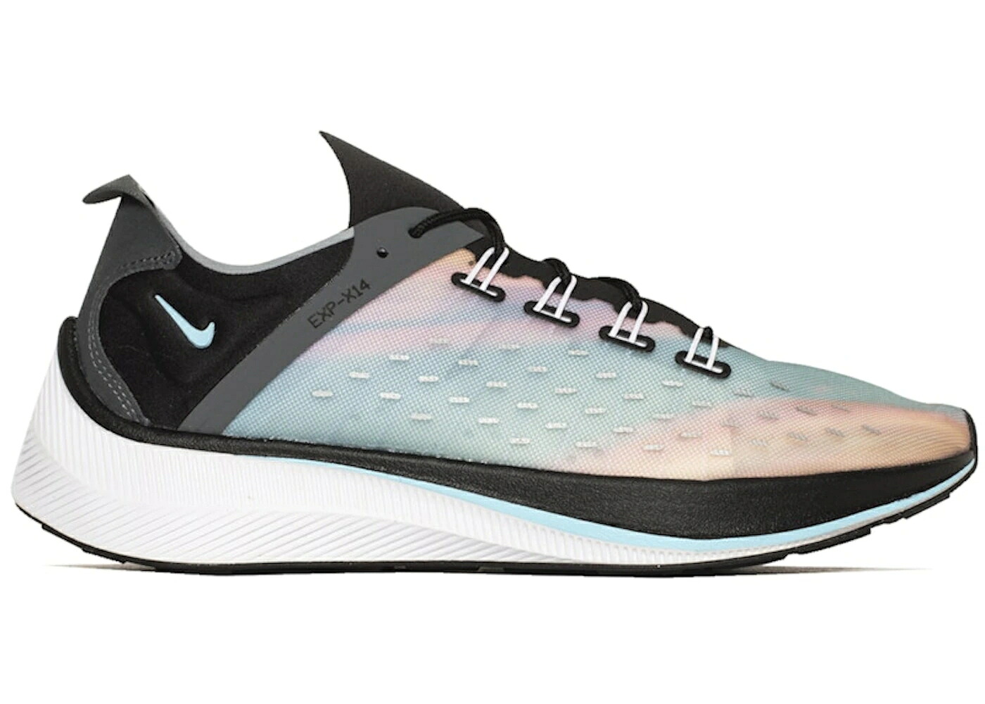 ナイキ 黒色 ブラック 青色 ブルー 灰色 グレー スニーカー メンズ NIKE EXP-X14 BLACK BLUE CHILL / BLACK WOLF GREY DARK GREY BLUE｜スニケス