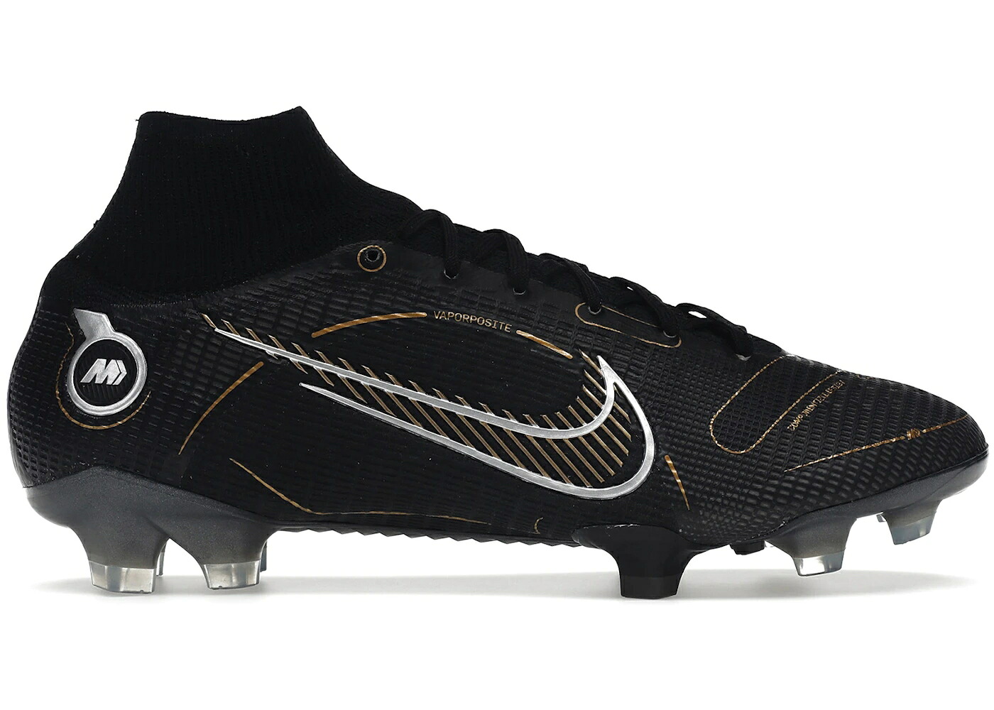 ナイキ 黒いこと 黒いこと しろがね色 しろがね色 ゴールド スニーカー メンズ NIKE MERCURIAL SUPERFLY 8 FG BLACK METALLIC SILVER GOLD / BLACK METALLIC SILVER CAVE STONE