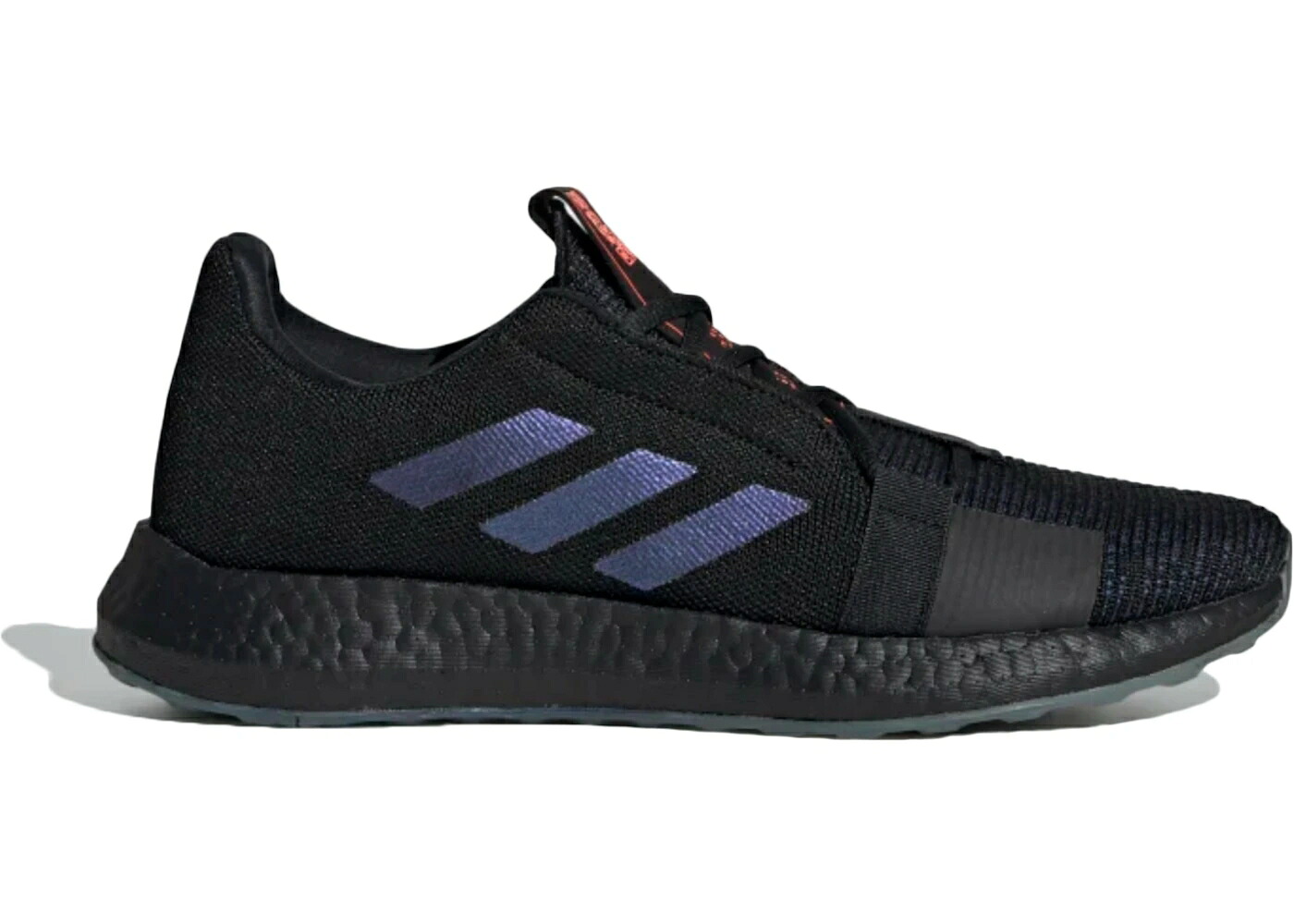 アディダス コア 黒色 ブラック ブースト 青色 ブルー 紫 バイオレット スニーカー メンズ ADIDAS SENSEBOOST GO CORE BLACK BOOST BLUE VIOLET MET / CORE BLACK BOOST BLUE VIOLET MET