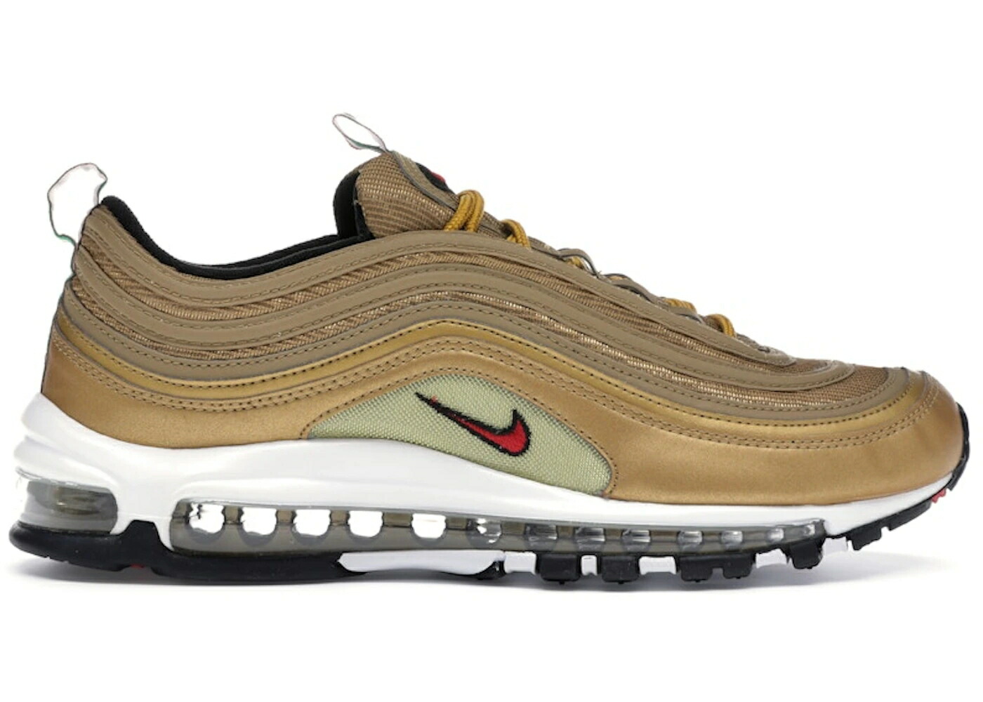 ナイキ マックス ゴールド 白いこと 白いこと 黒いこと 黒いこと 大気圏マックス スニーカー メンズ NIKE AIR MAX 97 METALLIC GOLD (ITALY) / METALLIC GOLD WHITE BLACK