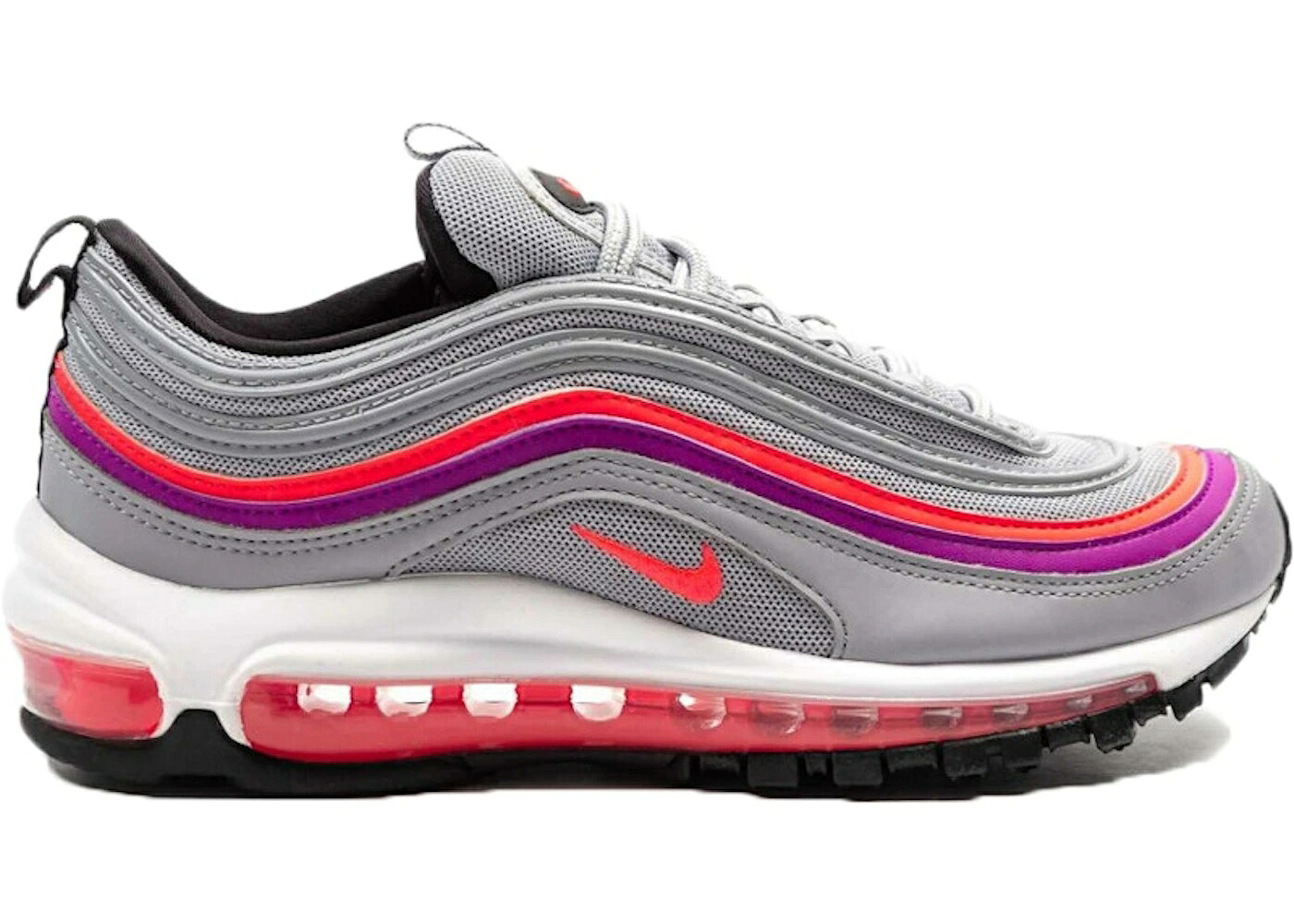 ナイキ マックス 灰色 グレー 赤 レッド 紫 パープル エアマックス WOMEN'S スニーカー レディース NIKE AIR MAX 97 WOLF GREY SOLAR RED VIVID PURPLE (WOMEN'S) / WOLF GREY SOLAR RED VIVID PURPLE