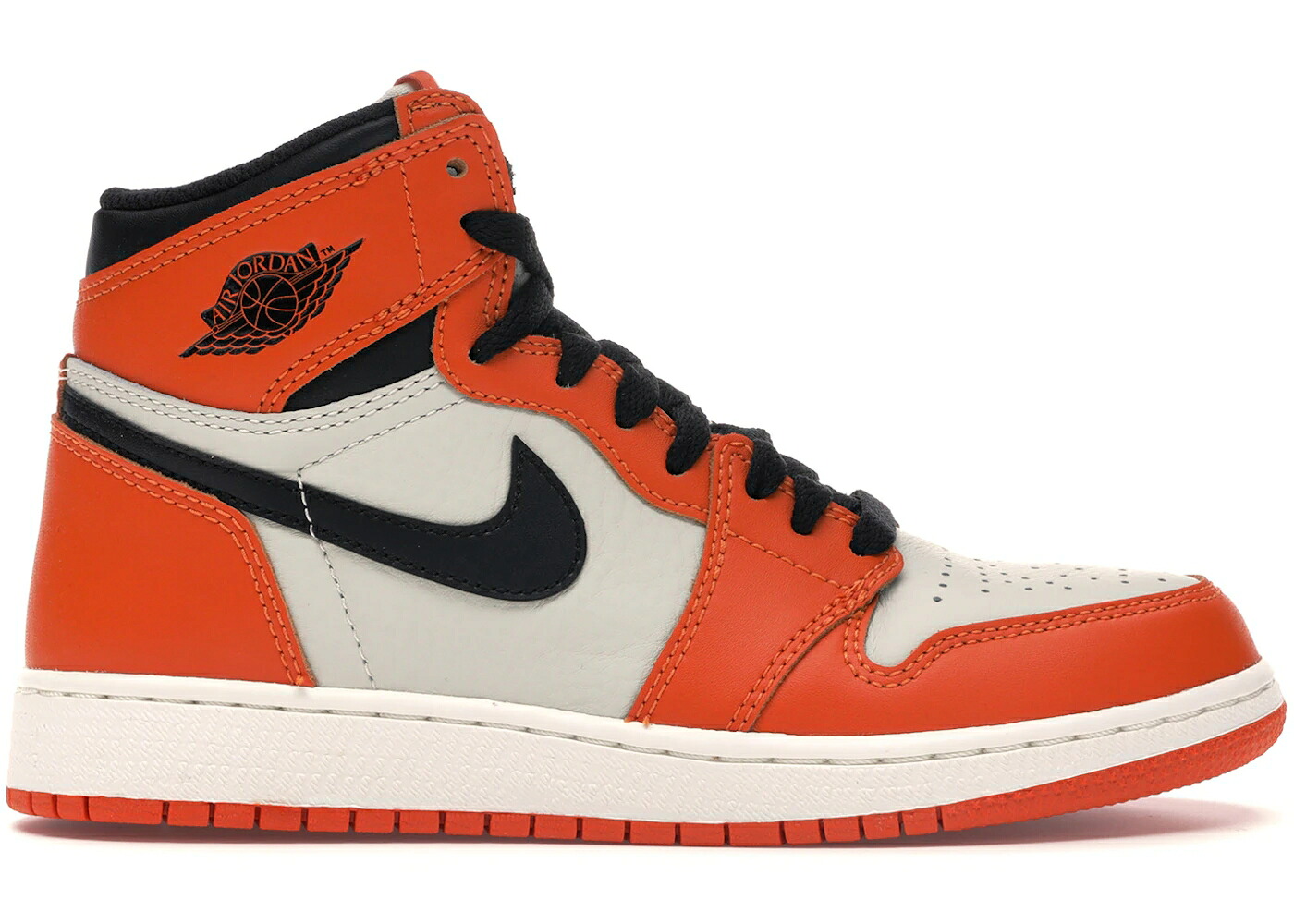 ナイキ ジョーダン 意趣晴らし 黒いこと 黒いこと お坊っちゃん キッズ JORDAN 1 RETRO REVERSE SHATTERED BACKBOARD (GS) / SAIL STARFISH BLACK もの言う花 マタニティ スニーカー