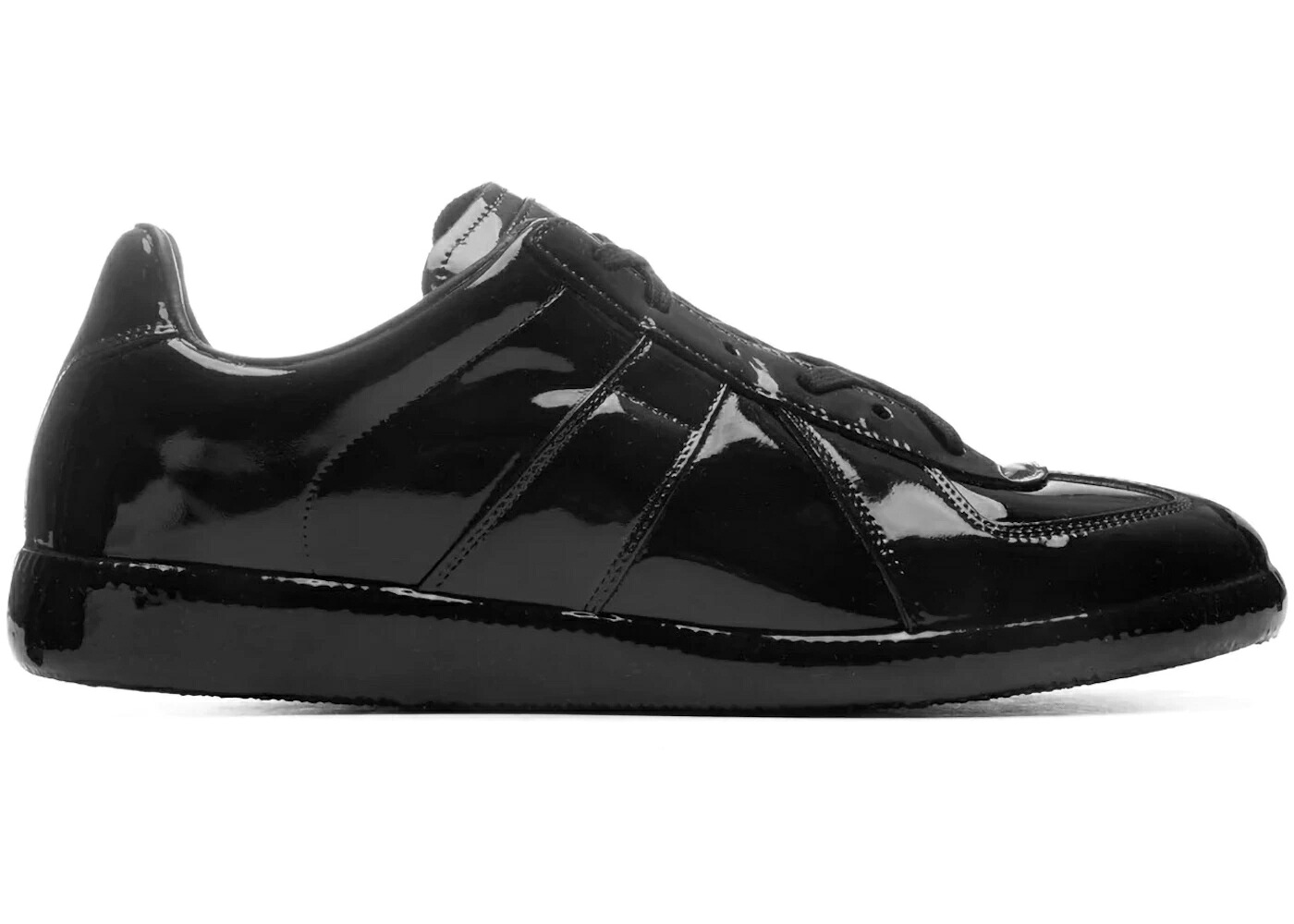 メゾンマルジェラ パテント 黒色 ブラック スニーカー メンズ MAISON MARGIELA MAISON MARGIELA REPLICA PATENT BLACK /｜スニケス