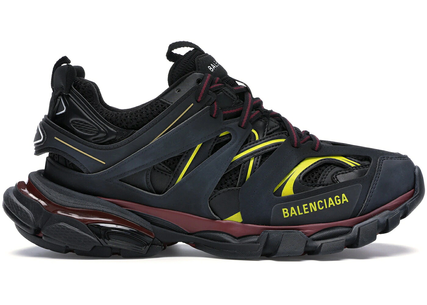 バレンシアガ トラック スニーカー スニーカー 黒色 ブラック 赤 レッド 黄色 イエロー メンズ BALENCIAGA TRACK TRAINERS BLACK BORDEAUX / BLACK RED YELLOW|スニケス