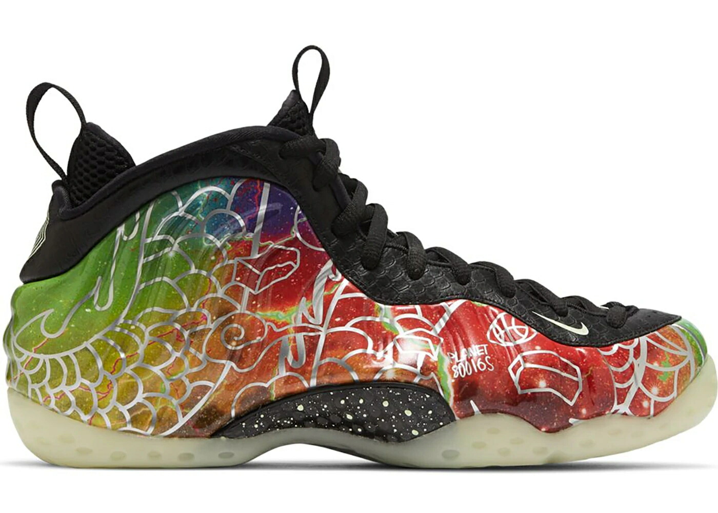 ナイキ フォームポジット 緑 グリーン ストライク 黒色 ブラック エアフォームポジットワン スニーカー メンズ NIKE AIR FOAMPOSITE ONE BEIJING PLANET HOOPS / MULTI COLOR GREEN STRIKE BLACK