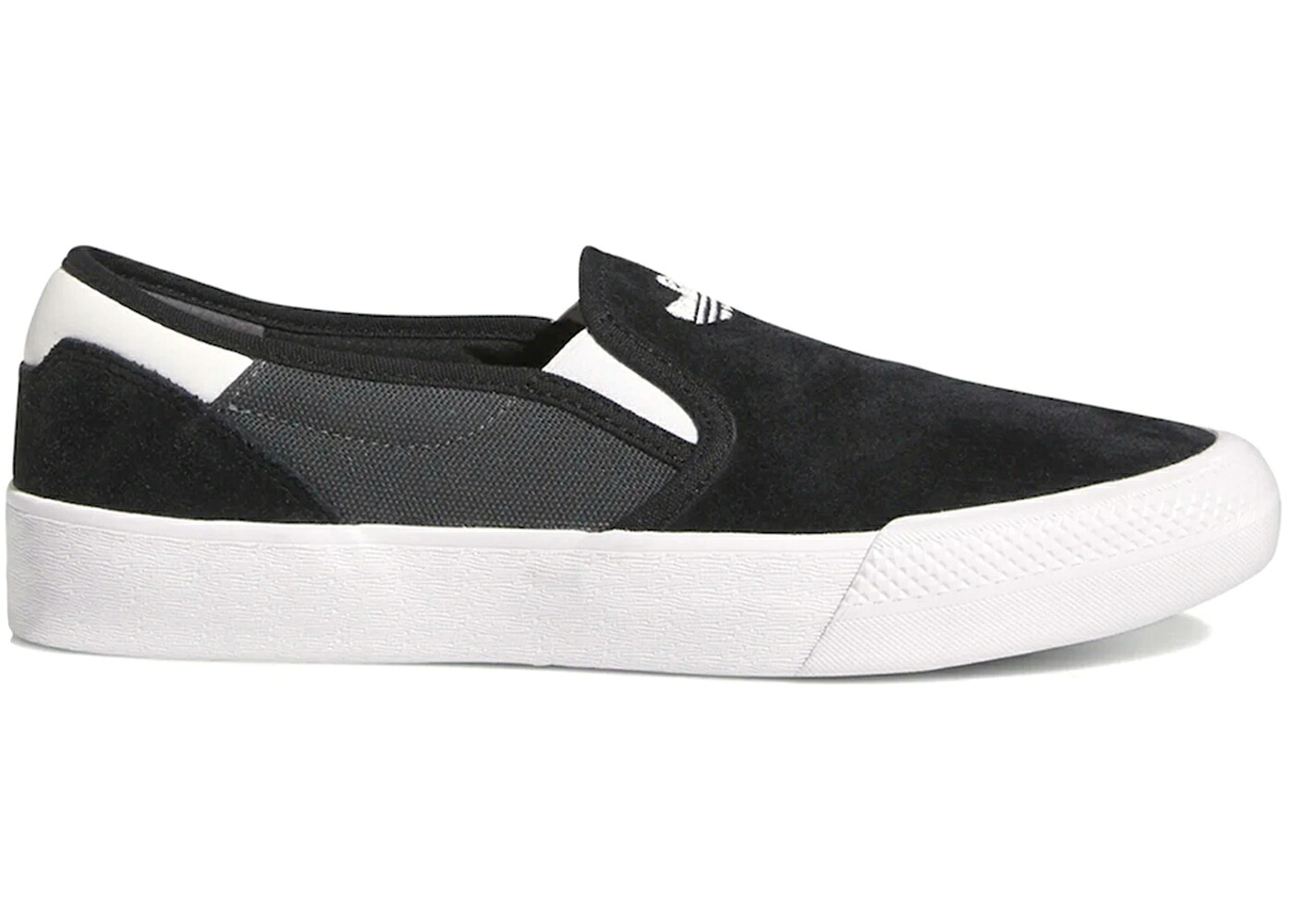 アディダス スリッポン コア 黒色 ブラック 灰色 グレー 白色 ホワイト スニーカー メンズ ADIDAS SHMOOFOIL SLIP-ON CORE BLACK / CORE BLACK GREY SIX CLOUD WHITE