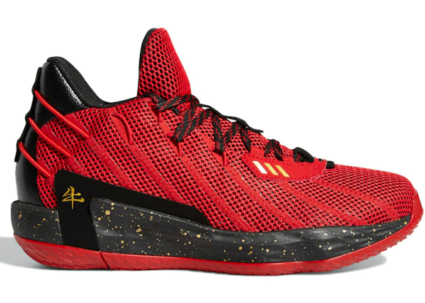 アディダス ゴールド 中核グループ 黒いこと 黒いこと スニーカー メンズ ADIDAS DAME 7 CHINESE NEW YEAR / SCARLET GOLD METALLIC CORE BLACK