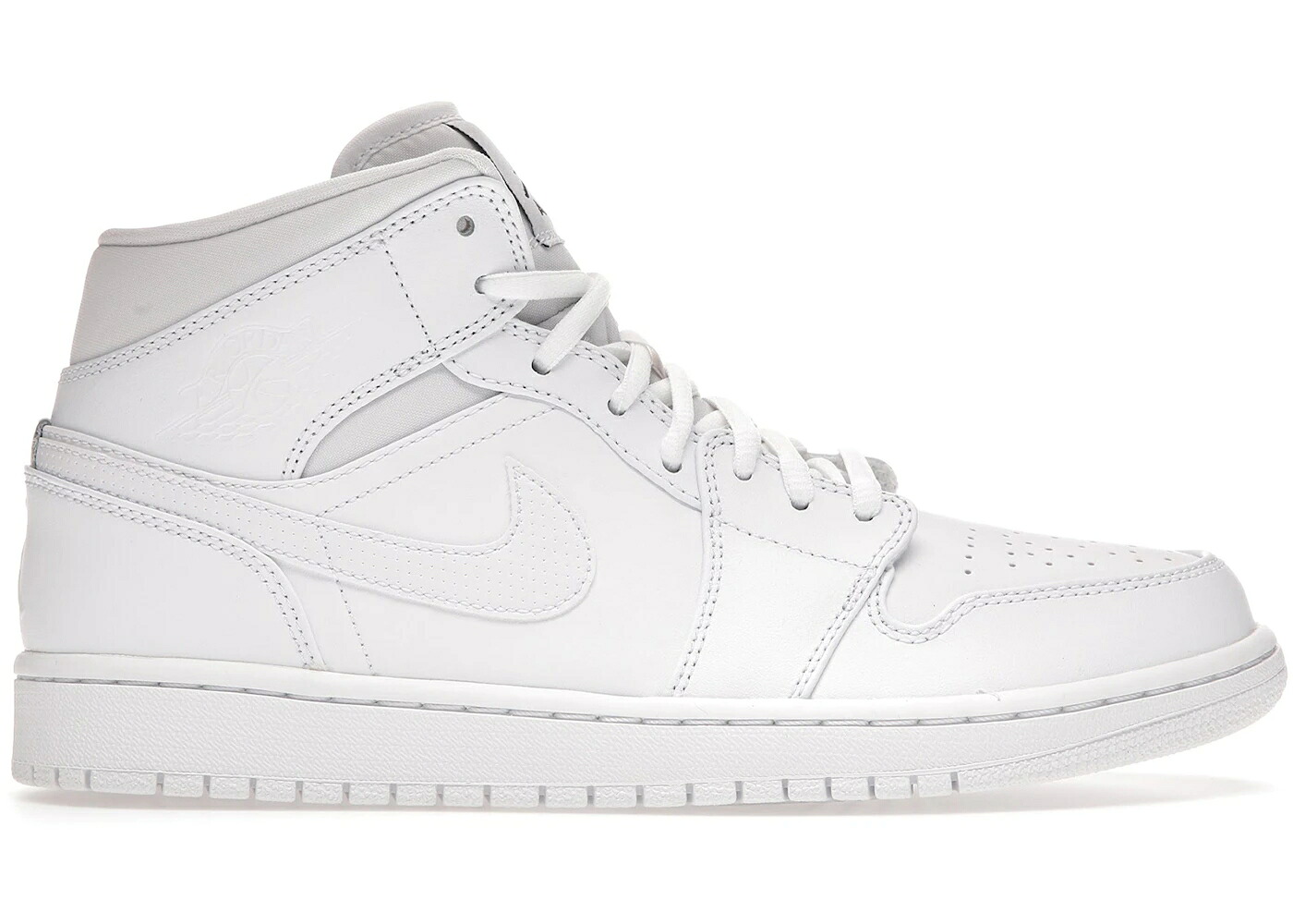 ナイキ ジョーダン ミッド 白色 ホワイト 黒色 ブラック スニーカー メンズ JORDAN 1 RETRO MID WHITE (2017) / WHITE BLACK WHITE