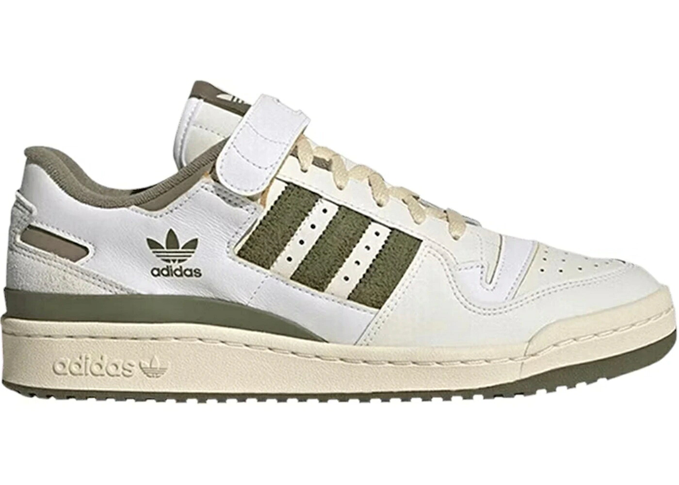 アディダス フォーラム 白色 ホワイト オリーブ クリーム スニーカー メンズ ADIDAS FORUM 84 LOW OFF WHITE OLIVE / OFF WHITE OLIVE CREAM WHITE