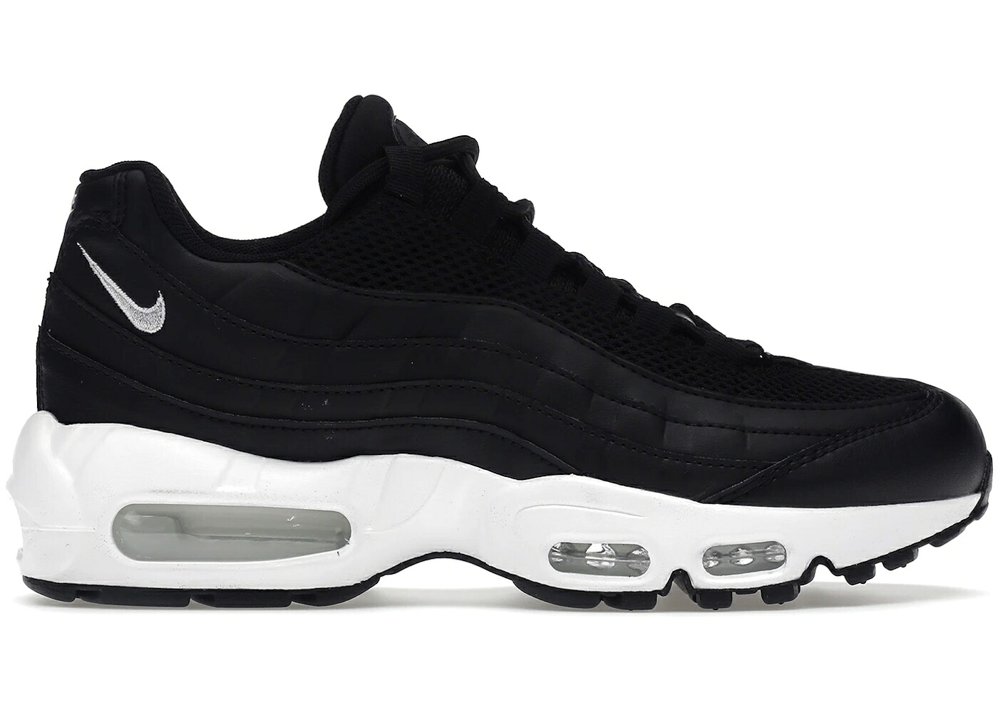 ナイキ マックス 黒色 ブラック 白色 ホワイト エアマックス WOMEN'S スニーカー レディース NIKE AIR MAX 95 NEXT NATURE BLACK (WOMEN'S) / BLACK BLACK WHITE|スニケス