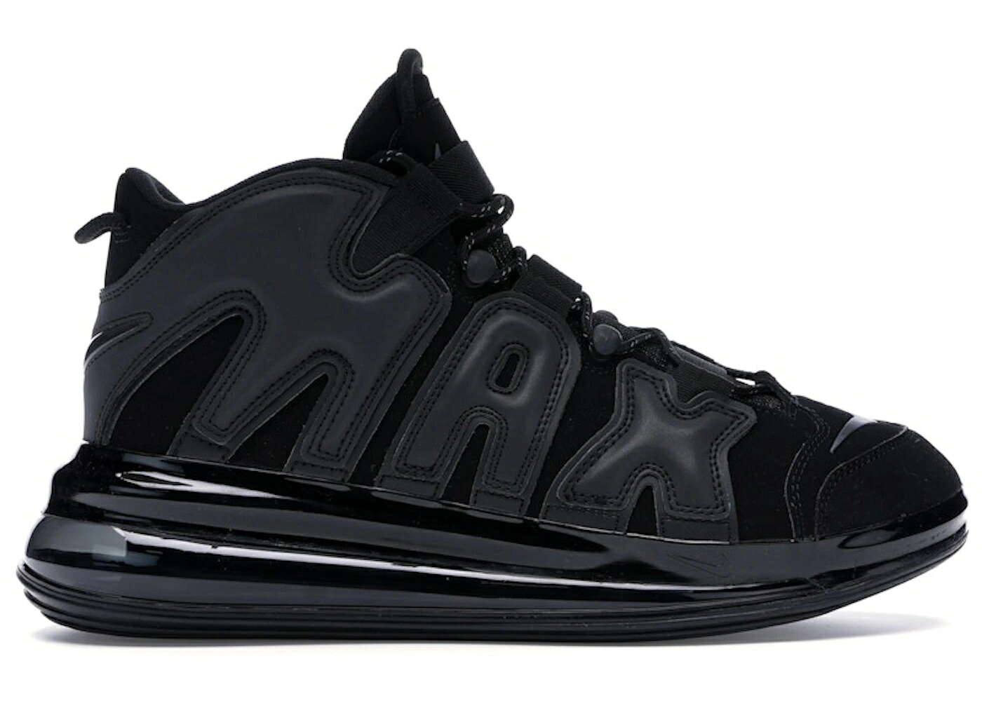 ナイキ 引きあげるペース 黒いこと 黒いこと エアモアアップテンポ モアテン スニーカー メンズ NIKE AIR MORE UPTEMPO 720 BLACK / BLACK BLACK BLACK
