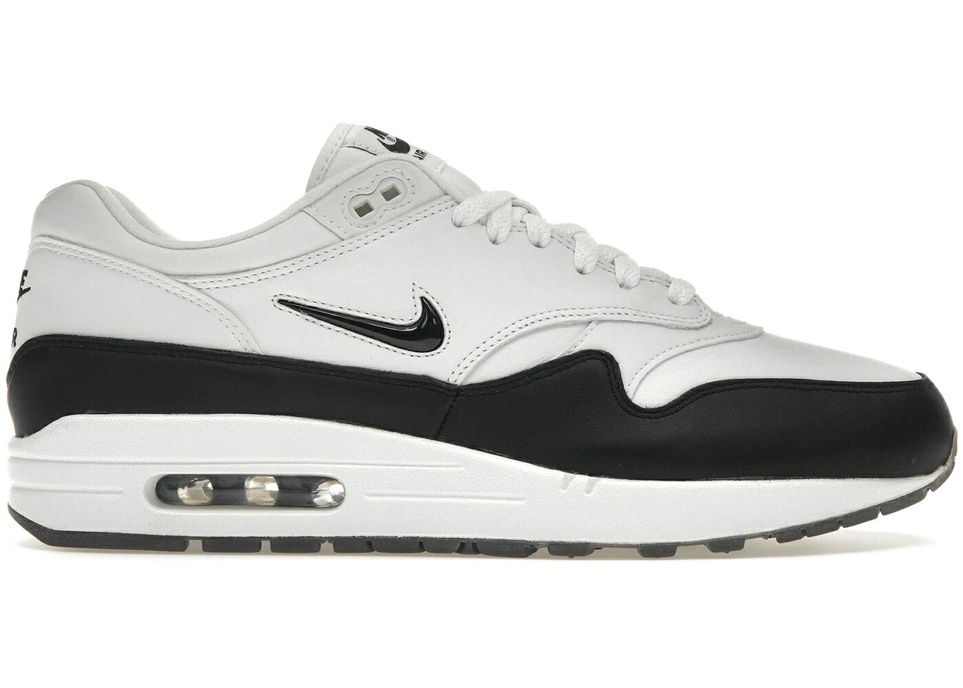 ナイキ マックス 白色 ホワイト 黒色 ブラック エアマックス スニーカー メンズ NIKE AIR MAX 1 JEWEL WHITE BLACK (2017) / WHITE BLACK
