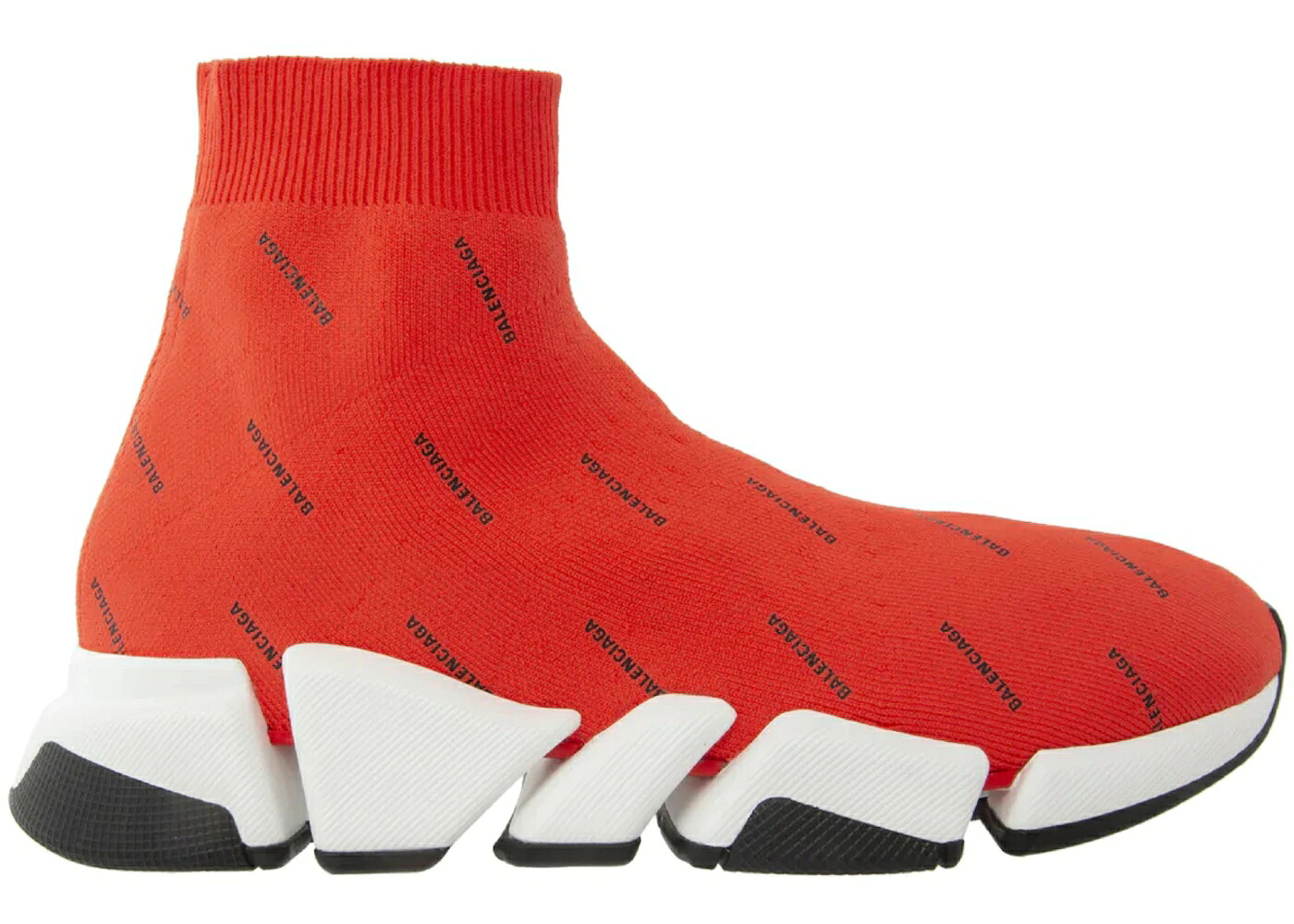 バレンシアガ す早さ 赤 赤いこと 黒いこと 黒いこと 2.0 スニーカー メンズ BALENCIAGA SPEED ALLOVER INTENSE RED BLACK / INTENSE RED BLACK