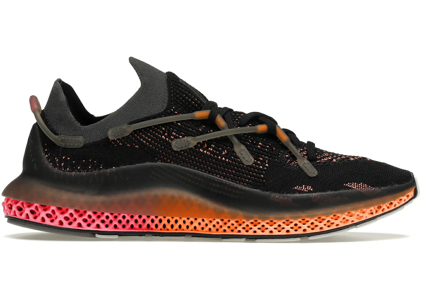 アディダス 黒色 ブラック 橙 オレンジ ピンク コア 灰色 グレー スニーカー メンズ ADIDAS 4D FUSIO BLACK ORANGE PINK / CORE BLACK GREY SIX CORE BLACK