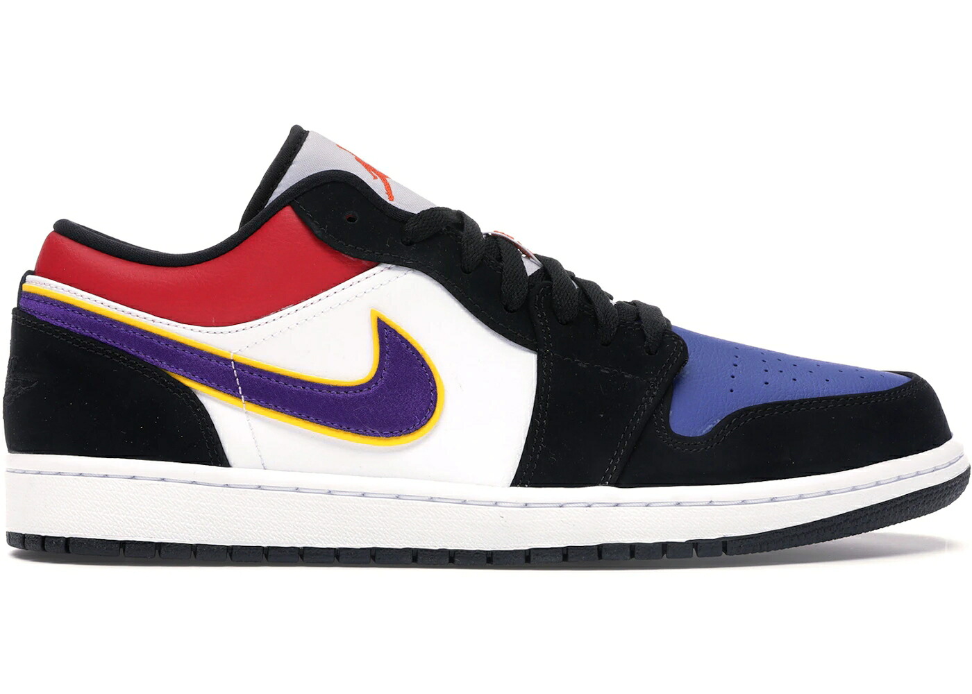 ナイキ ジョーダン レイカーズ 黒いこと 黒いこと 厚地の外套 紫 パープル スニーカー メンズ JORDAN 1 LOW LAKERS TOP 3 / BLACK COURT PURPLE UNIVERSITY