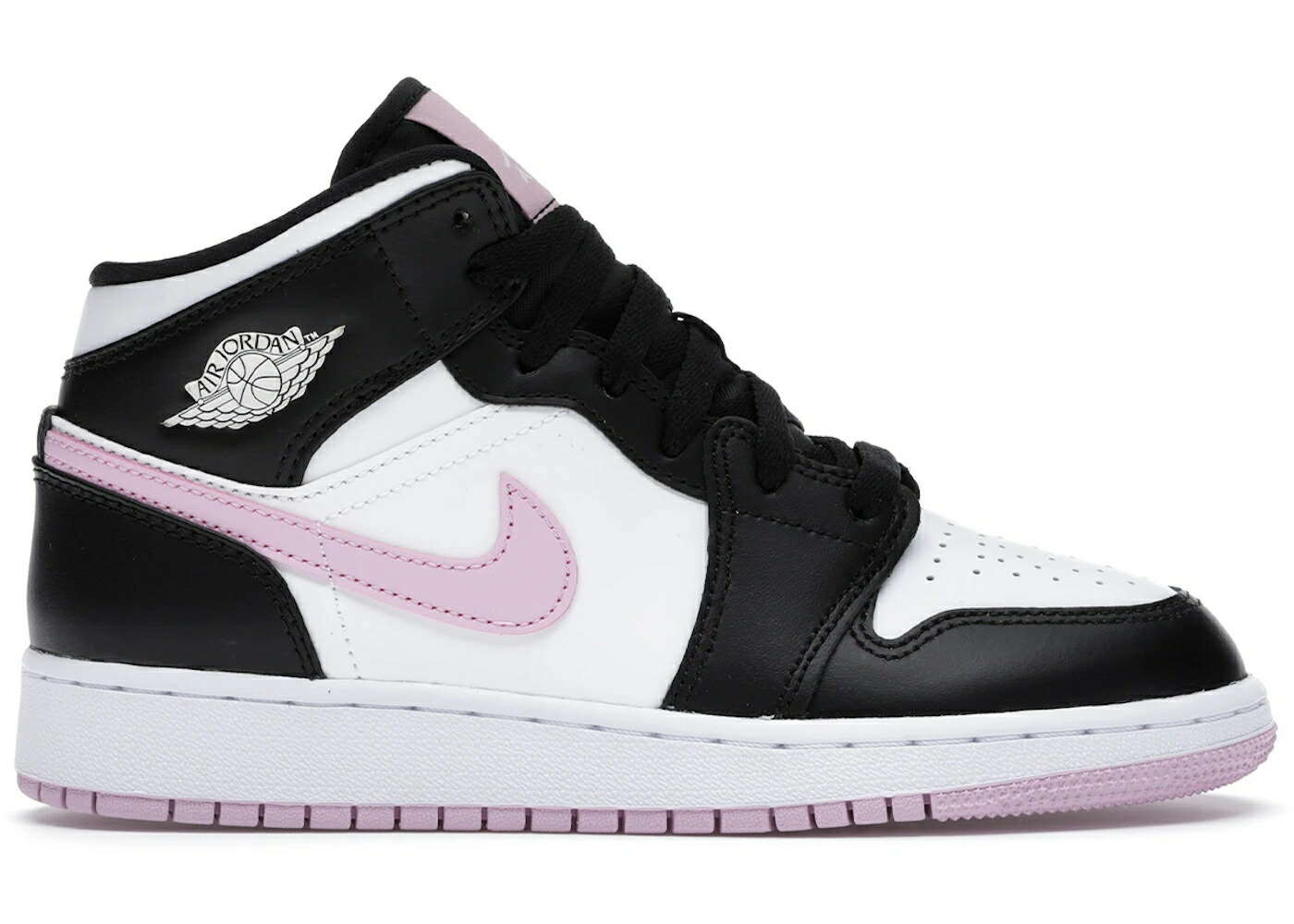 ナイキ ジョーダン ミッド 白いこと 白いこと 黒いこと 黒いこと サクラ色 御坊っちゃん キッズ JORDAN 1 MID WHITE BLACK LIGHT ARCTIC PINK (GS) / WHITE BLACK LIGHT ARCTIC PINK もの言う花 マタニティ スニーカー