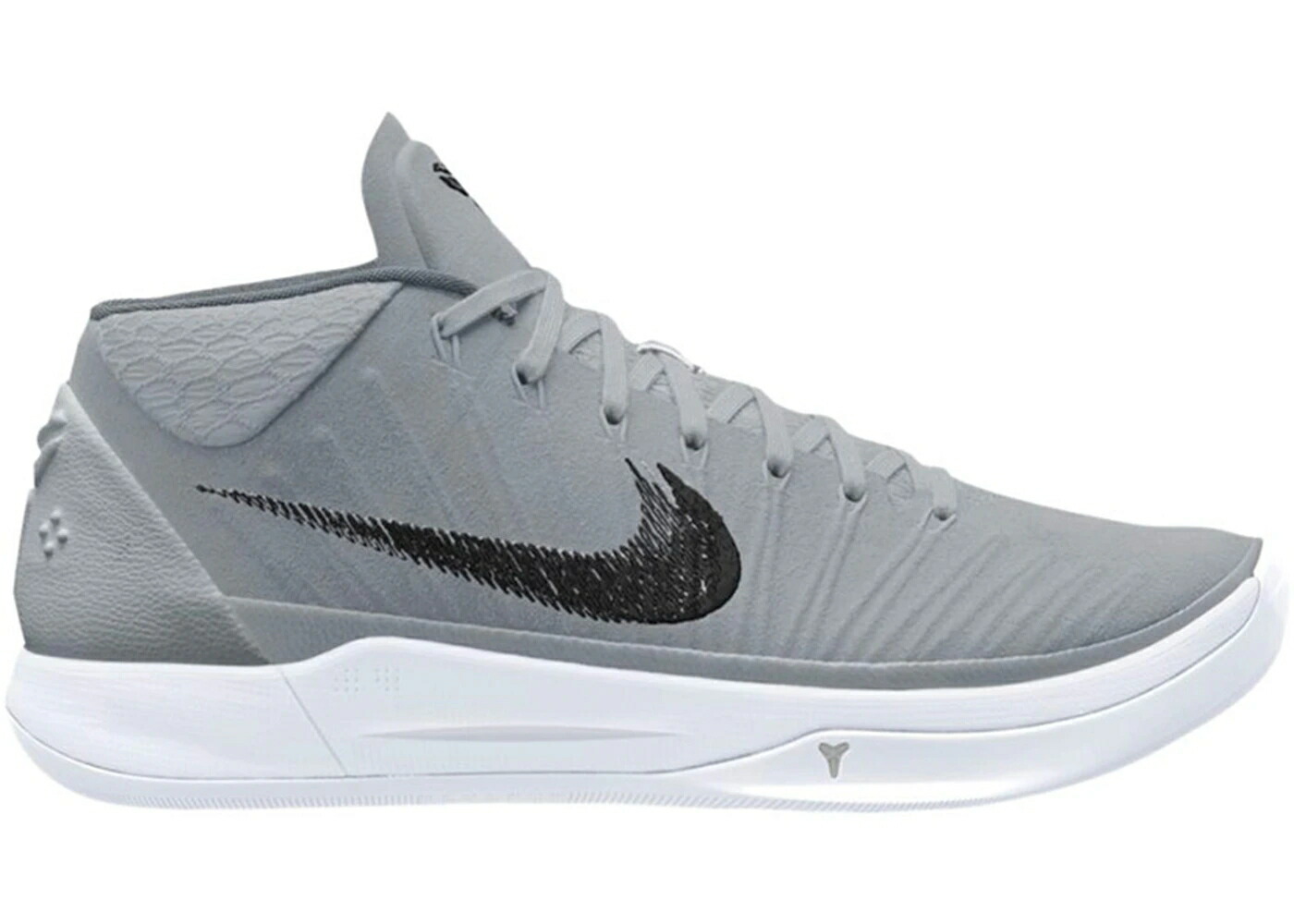 ナイキ コービー ミッド 灰色 グレー 黒色 ブラック 白色 ホワイト A.D. スニーカー メンズ NIKE KOBE MID TB WOLF GREY / WOLF GREY BLACK WHITE
