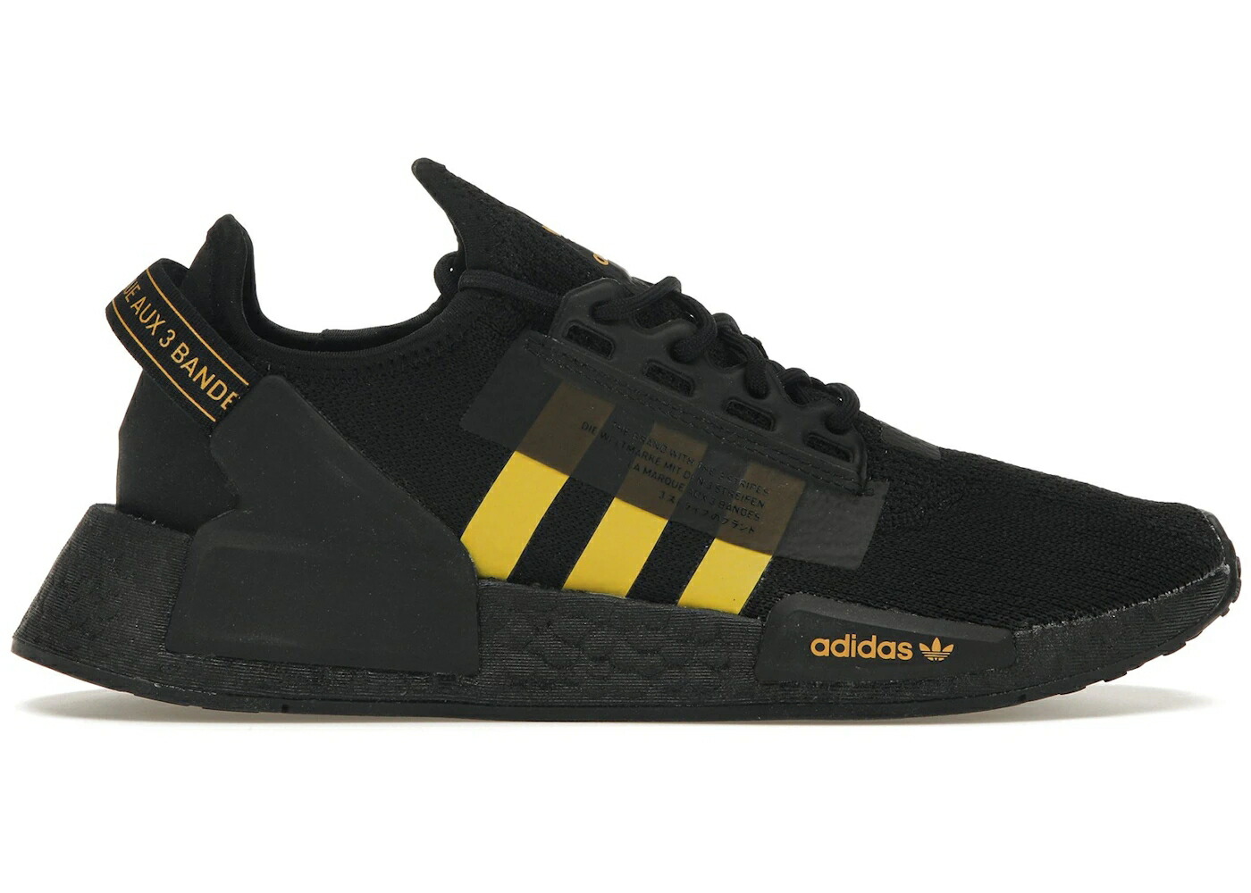 アディダス コア 黒色 ブラック ゴールド スニーカー メンズ ADIDAS NMD R1 V2 CORE BLACK SOLAR GOLD / CORE BLACK SOLAR GOLD CORE BLACK