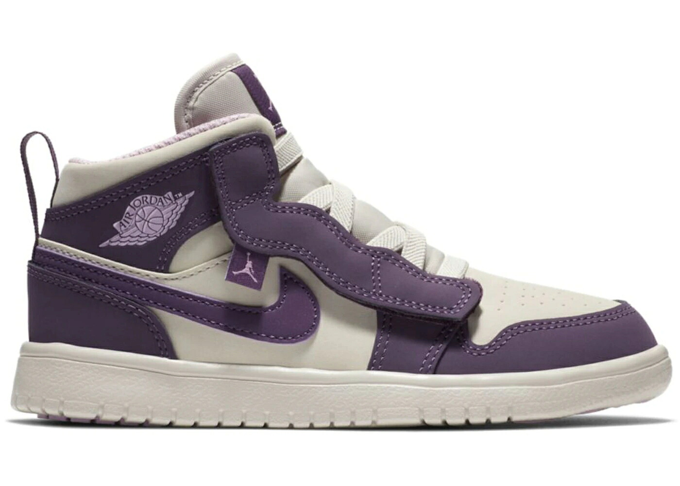 ナイキ ジョーダン ミッド プロ 紫 パープル 砂色 サンド ジュニア キッズ JORDAN 1 MID ALT PRO PURPLE (PS) / PRO PURPLE DESERT SAND ベビー マタニティ スニーカー