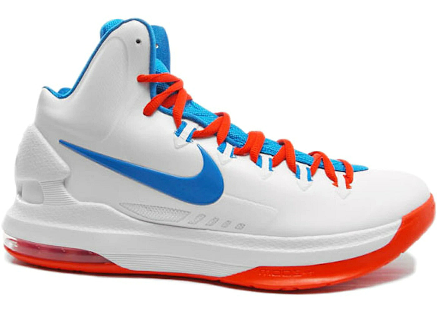 ナイキ 白いこと 白いこと 青み 青色 野球クラブ 橙 オレンジ色 スニーカー メンズ NIKE KD 5 HOME / WHITE PHOTO BLUE TEAM ORANGE