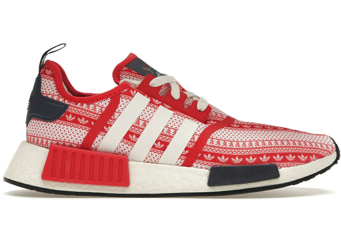 アディダス クリスマス トレーナー 赤 レッド 白色 ホワイト スニーカー メンズ ADIDAS NMD R1 CHRISTMAS SWEATER / RED WHITE