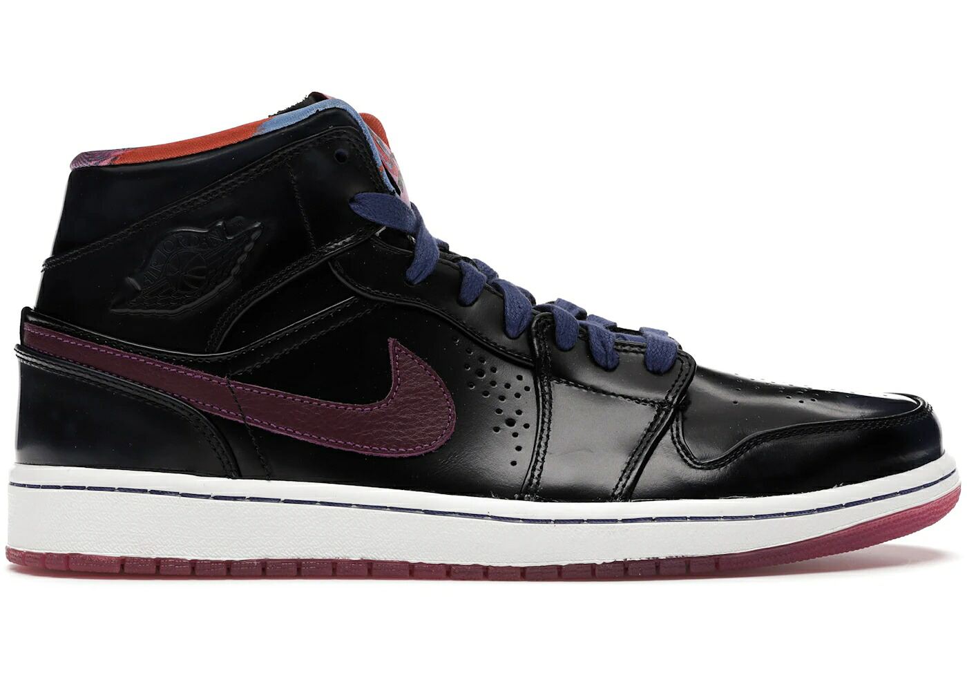 ナイキ ジョーダン ミッド ディープ 青み 青色 赤 赤いこと 黒いこと 黒いこと スニーカー メンズ JORDAN 1 MID NOUVEAU YEAR OF THE HORSE / DEEP ROYAL BLUE RED VOLT BLACK