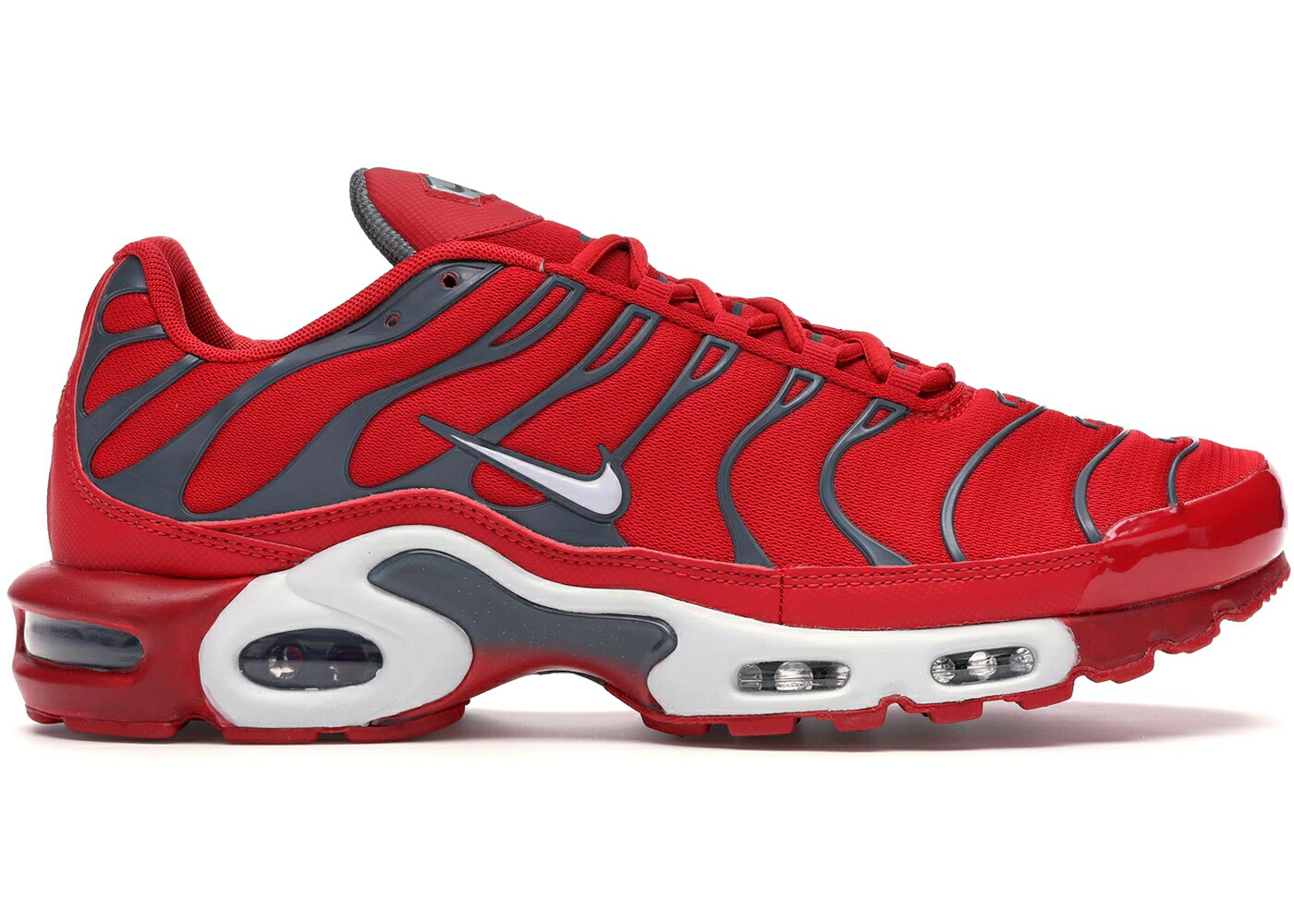 ナイキ マックス 赤 レッド ピュア プラチナム エアマックスプラス スニーカー メンズ NIKE AIR MAX PLUS UNIVERSITY RED PURE PLATINUM / UNIVERSITY RED PURE PLATINUM｜スニケス