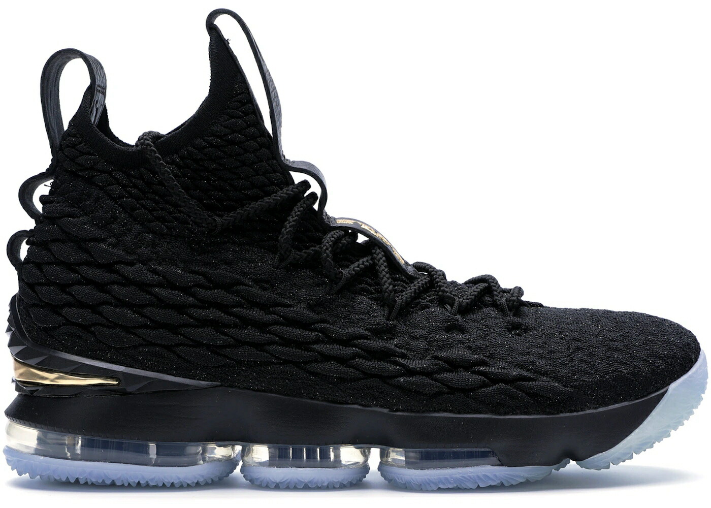 ナイキ レブロン 黒色 ブラック ゴールド スニーカー メンズ NIKE LEBRON 15 BLACK GOLD / BLACK BLACK METALLIC GOLD