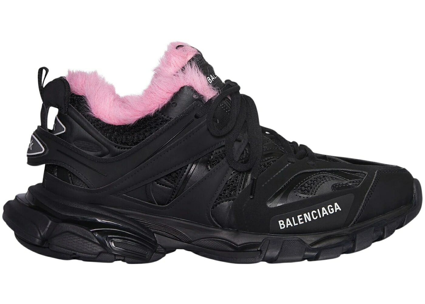 バレンシアガ トラック 黒色 ブラック ピンク WOMEN スニーカー レディース BALENCIAGA TRACK FAKE FUR BLACK PINK (WOMEN) / BLACK PINK