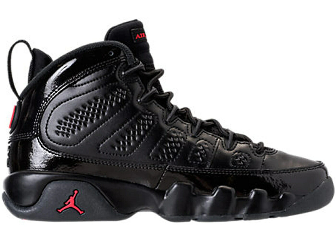 ナイキ ジョーダン 専売特許 黒いこと 黒いこと 赤 赤いこと お坊っちゃん キッズ JORDAN 9 RETRO BRED PATENT (GS) / BLACK UNIVERSITY RED ANTHRACITE もの言う花 マタニティ スニーカー