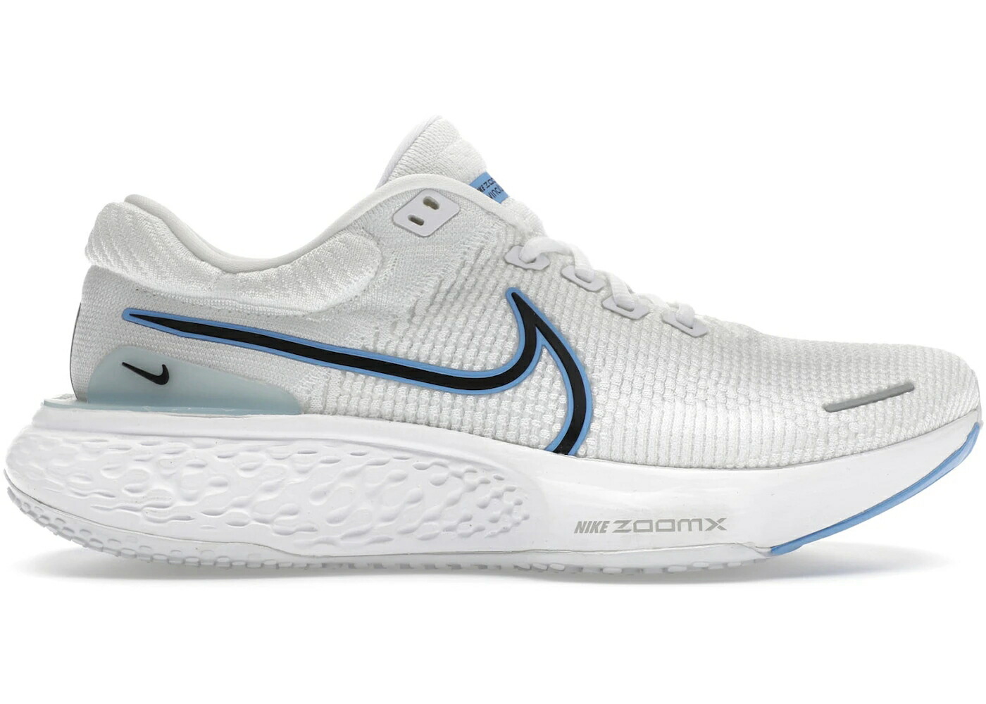 ナイキ ラン フライニット 白色 ホワイト 青色 ブルー 黒色 ブラック スニーカー メンズ NIKE ZOOMX INVINCIBLE RUN FLYKNIT 2 WHITE UNIVERSITY BLUE / WHITE BLACK UNIVERSITY BLUE