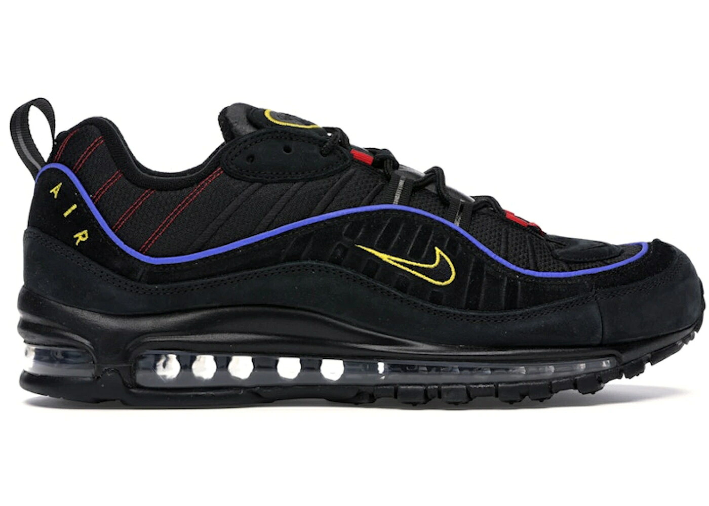 ナイキ マックス 黒いこと 黒いこと 赤 赤いこと エア湖マックス スニーカー メンズ NIKE AIR MAX 98 PRESENT / BLACK AMARILLO UNIVERSITY RED