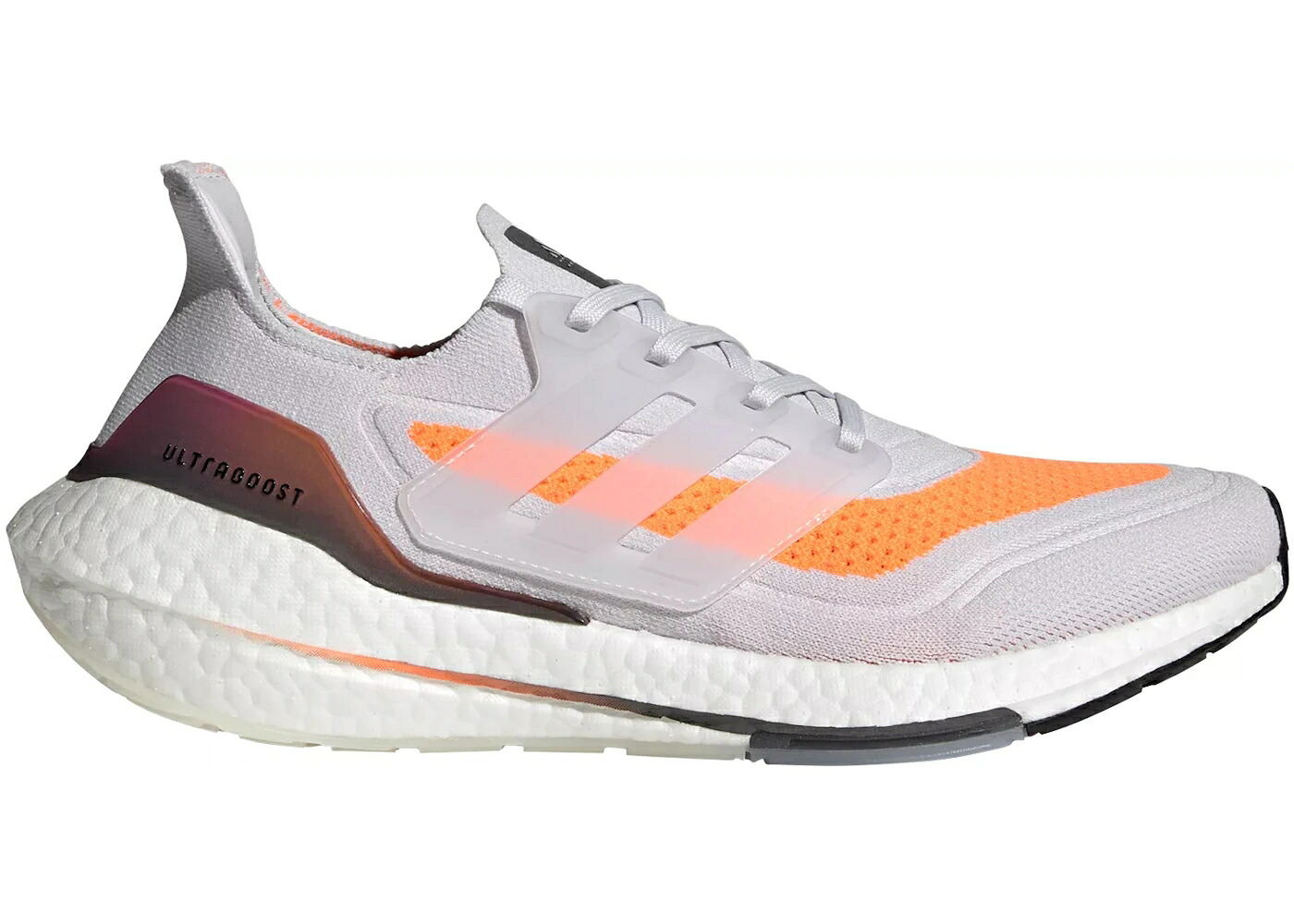 アディダス ウルトラ ブースト 薄墨色 薄墨色 橙 オレンジ色 ウルトラブースト スニーカー メンズ ADIDAS ULTRA BOOST 21 DASH GREY SCREAMING ORANGE / DASH GREY DASH GREY SCREAMING