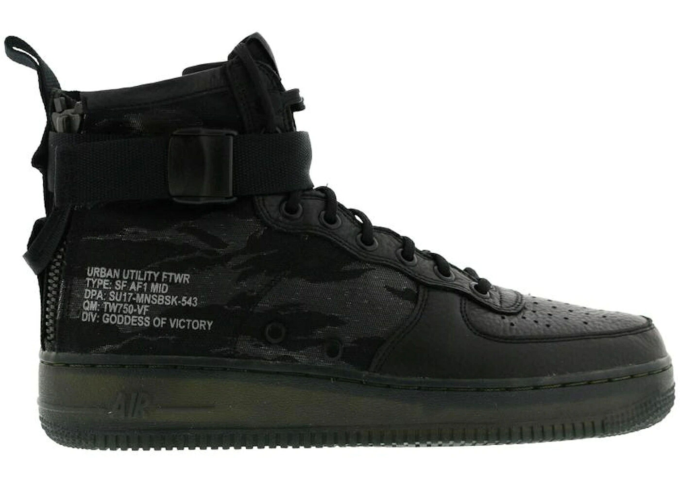 ナイキ ミッド 黒色 ブラック カーゴ カーキ エアフォース スニーカー メンズ NIKE SF AIR FORCE 1 MID BLACK CARGO KHAKI / BLACK BLACK CARGO KHAKI|スニケス