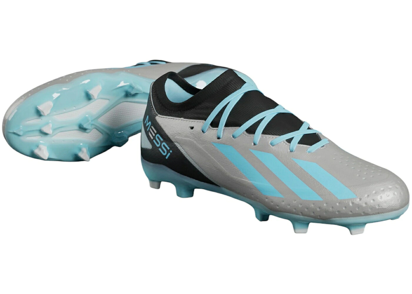 アディダス しろがね色 しろがね色 青味 青み 中核グループ MESSI.3 スニーカー メンズ ADIDAS CRAZYFAST FG MESSI INFINITO PACK / SILVER METALLIC BLISS BLUE CORE