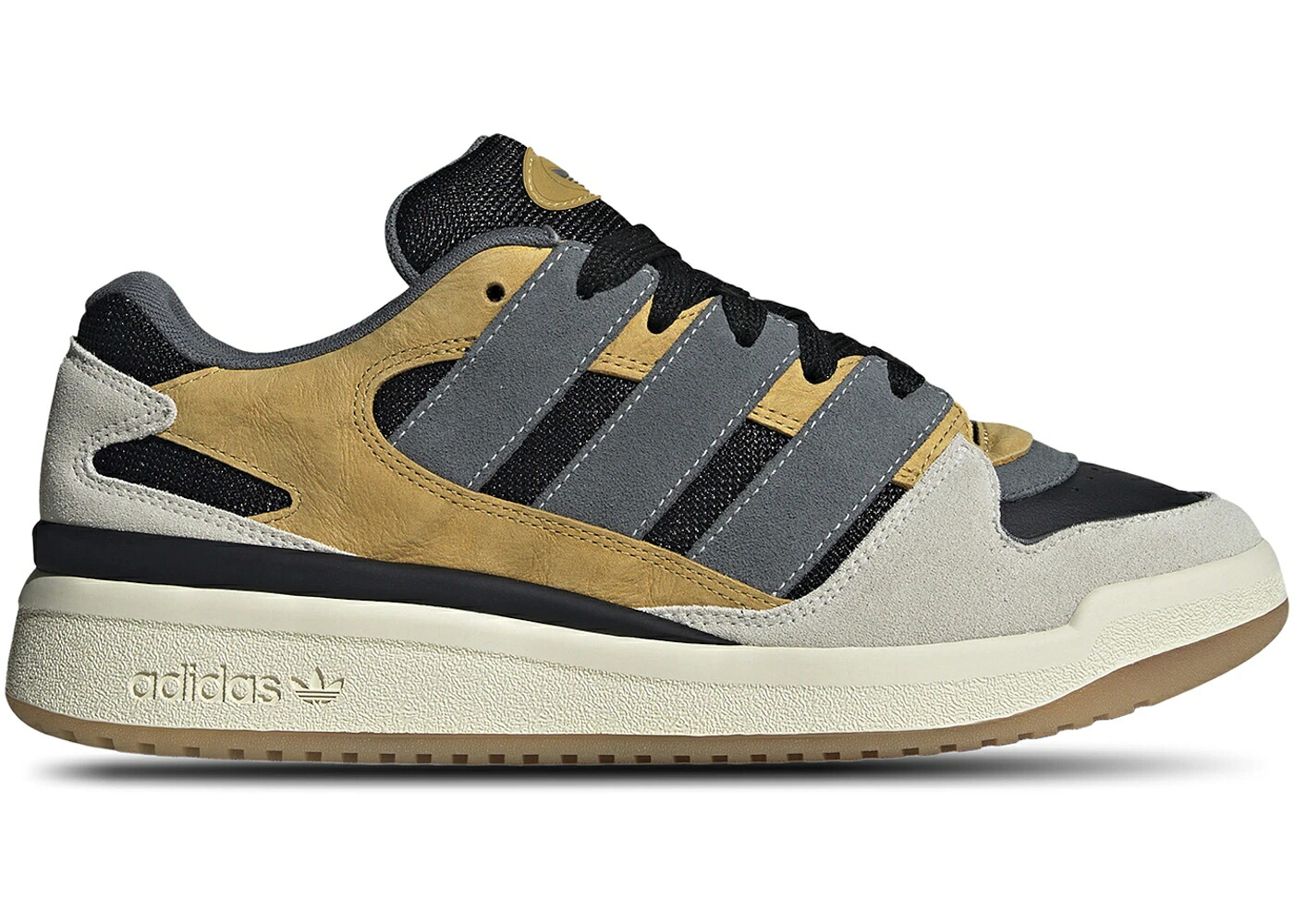 アディダス 討論会 黒いこと 黒いこと 白いこと 白いこと 中核グループ スニーカー メンズ ADIDAS FORUM PUFFED BLACK OAT OFF WHITE / CORE BLACK OAT OFF WHITE