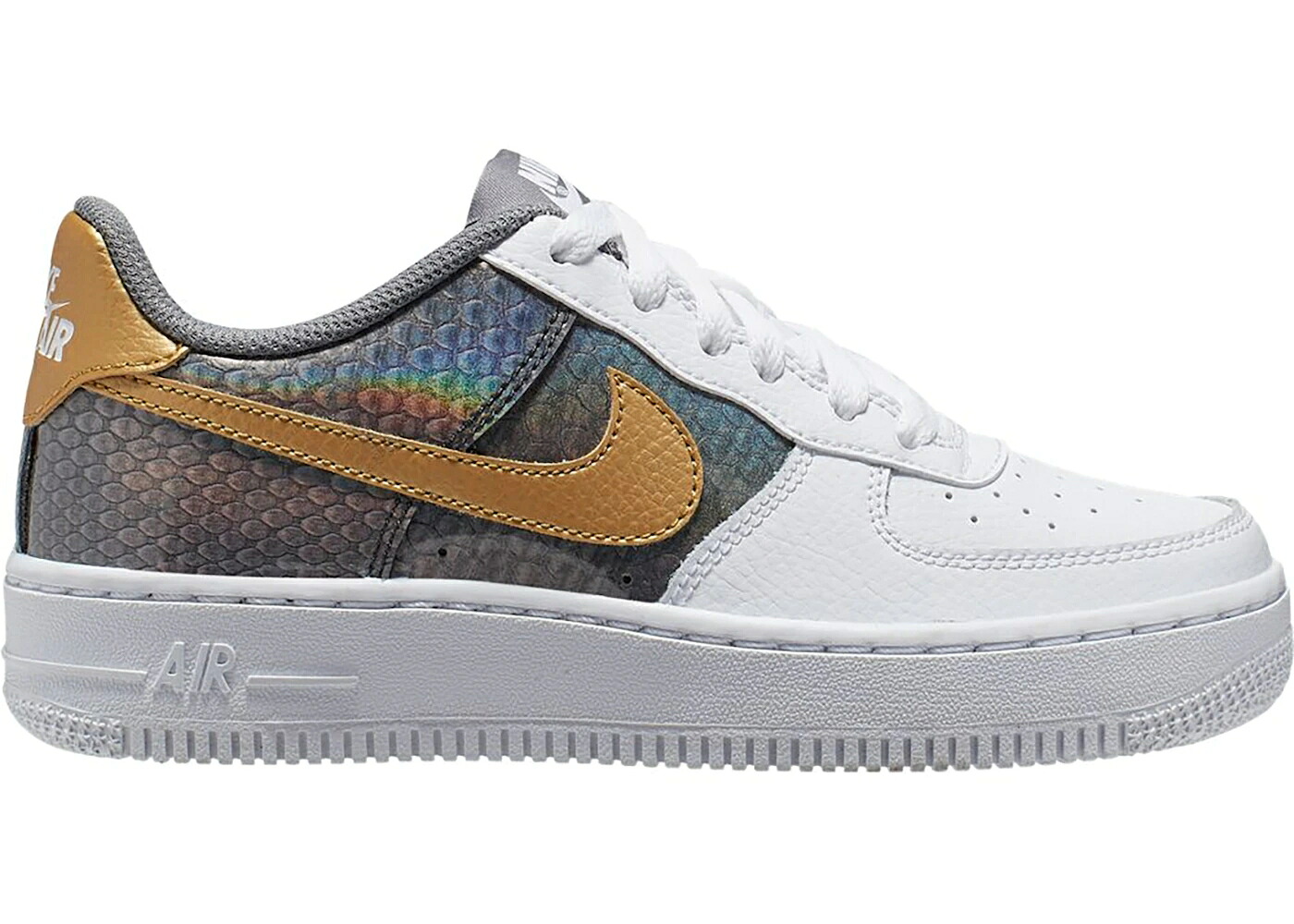 ナイキ ドラゴン 白色 ホワイト クール 灰色 グレー エアフォース ジュニア キッズ NIKE AIR FORCE 1 LOW DRAGON SCALES WHITE (GS) / WHITE ANTHRACITE COOL GREY ベビー マタニティ スニーカー