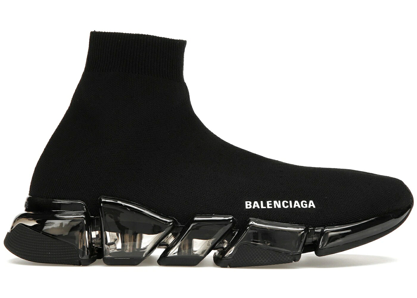 バレンシアガ 速力度 黒いこと 黒いこと 白いこと 白いこと 2.0 スニーカー メンズ BALENCIAGA SPEED CLEAR SOLE BLACK / BLACK WHITE