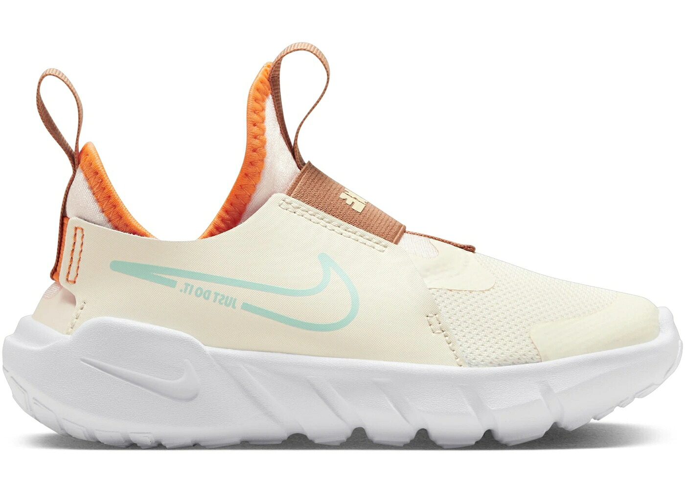 ナイキ アイボリー 橙 オレンジ 白色 ホワイト 茶色 ブラウン ジュニア キッズ NIKE FLEX RUNNER 2 LIGHT IVORY BRIGHT ORANGE (PS) / LIGHT IVORY WHITE AMBER BROWN ベビー マタニティ スニーカー