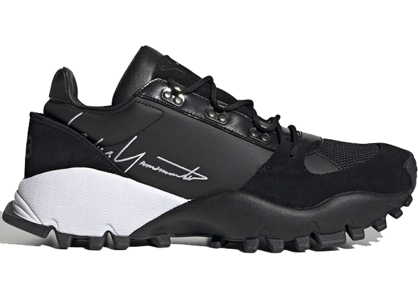 アディダス 黒色 ブラック 白色 ホワイト スニーカー メンズ ADIDAS Y-3 KYOI TRAIL BLACK WHITE / BLACK FOOTWEAR WHITE BLACK｜スニケス 62,900円