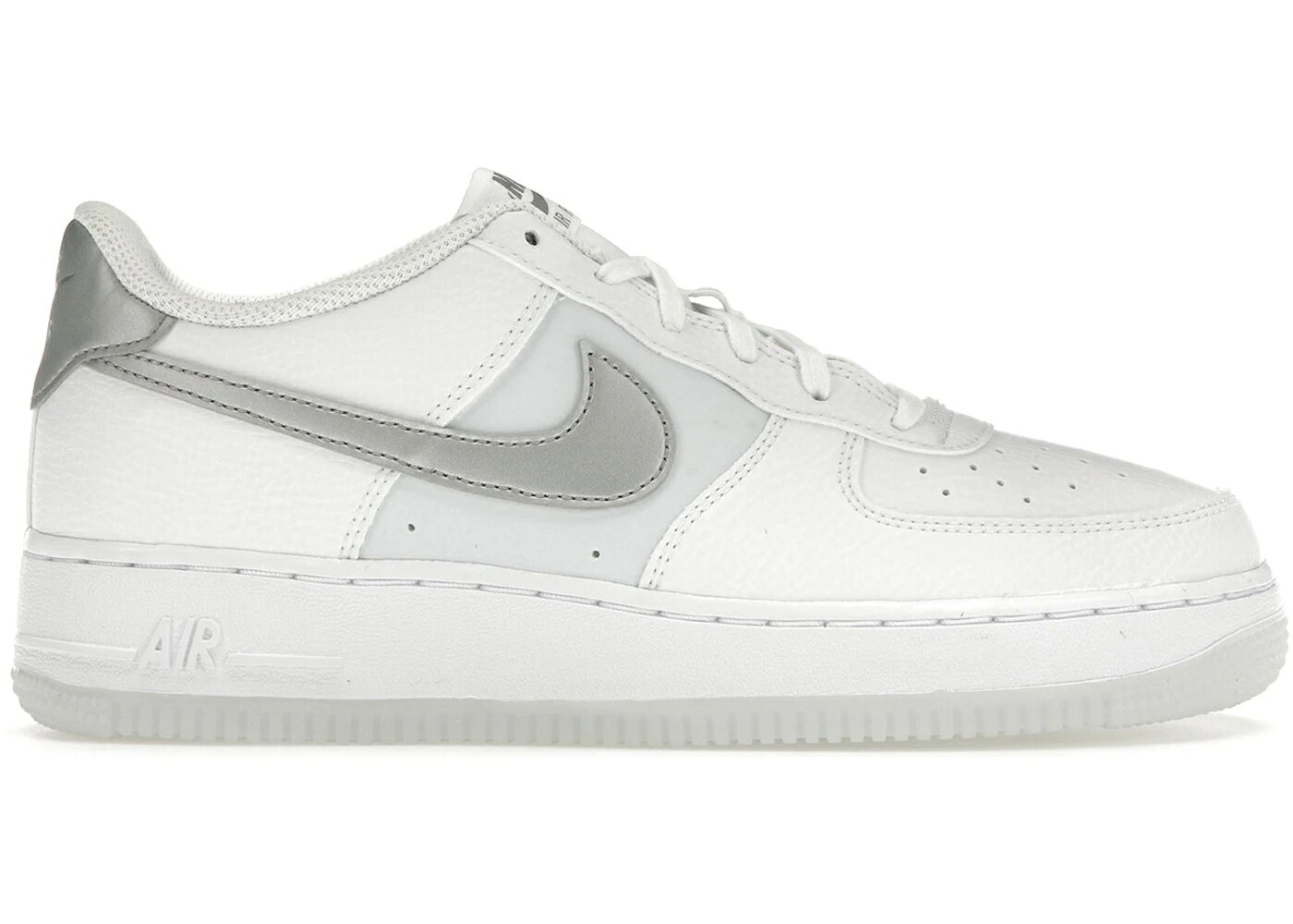 ナイキ 白色 ホワイト 灰色 グレー ピュア プラチナム エアフォース ジュニア キッズ NIKE AIR FORCE 1 LOW WHITE FOOTBALL GREY (GS) / WHITE PURE PLATINUM FOOTBALL ベビー マタニティ スニーカー|スニケス