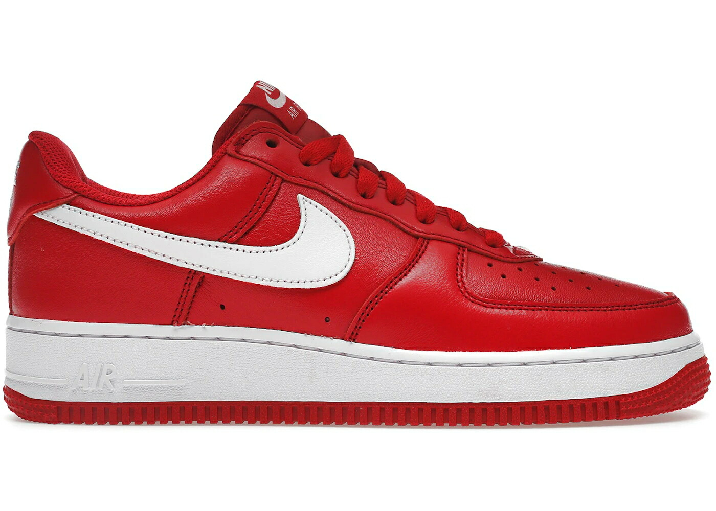 ナイキ 赤 レッド 白色 ホワイト エアフォース スニーカー メンズ NIKE AIR FORCE 1 LOW RETRO QS COLOR OF THE MONTH UNIVERSITY RED WHITE / UNIVERSITY RED WHITE