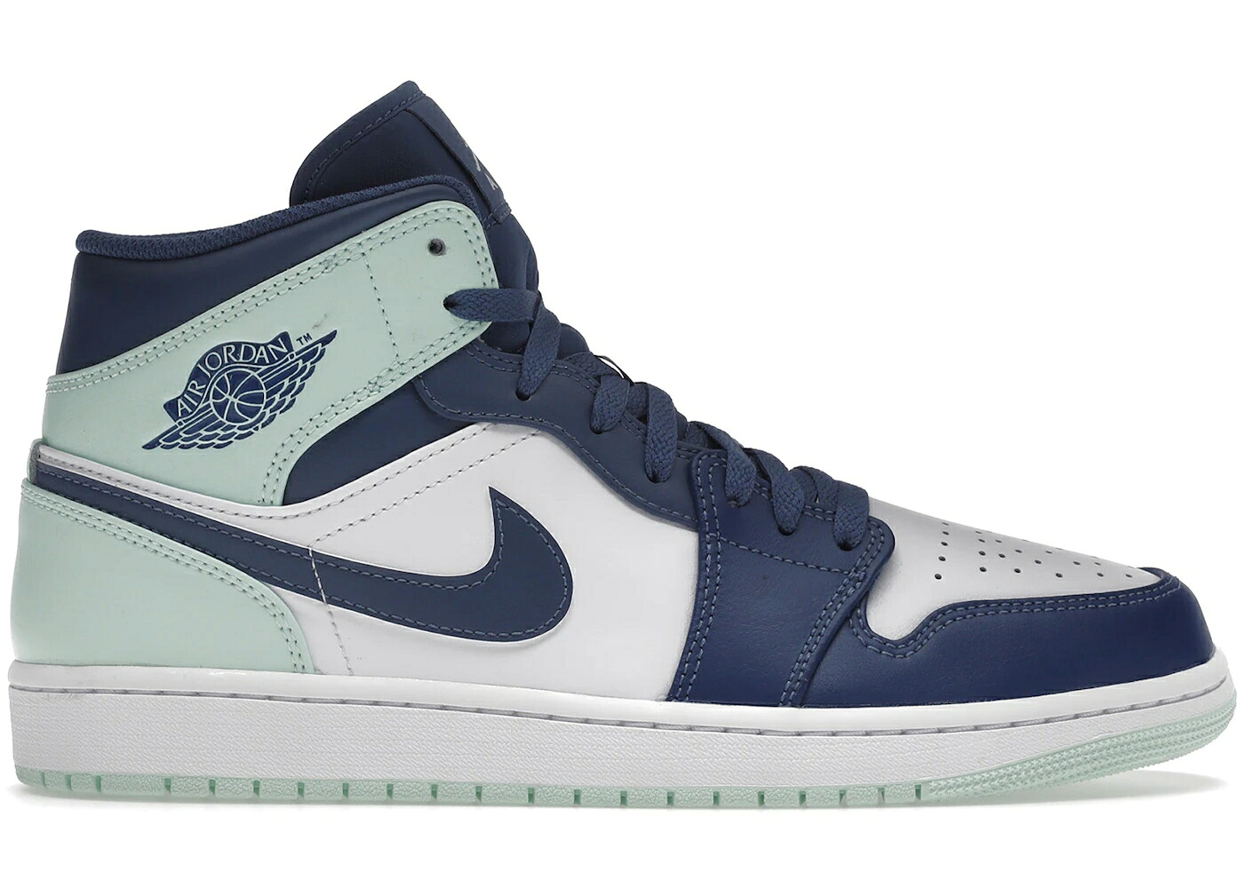ナイキ ジョーダン ミッド 紺色 米国海軍 白いこと 白いこと スニーカー メンズ JORDAN 1 MID MYSTIC NAVY MINT FOAM / MYSTIC NAVY MINT FOAM WHITE
