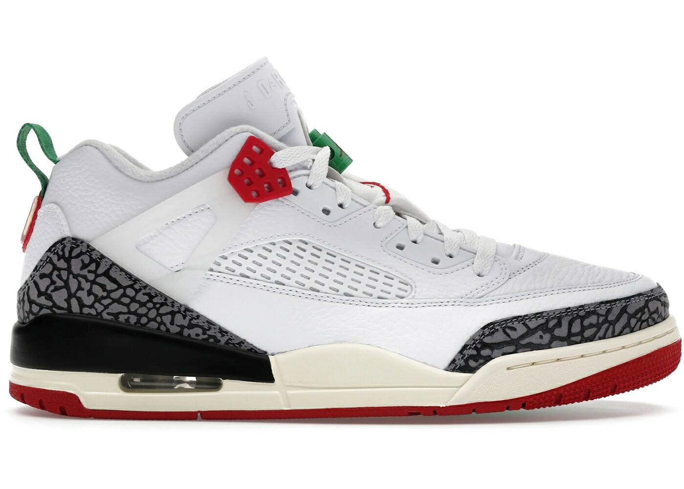 ナイキ ジョーダン 白色 ホワイト 黒色 ブラック 赤 レッド スニーカー メンズ JORDAN SPIZIKE LOW SE DO THE RIGHT THING / WHITE BLACK SAIL VARSITY RED