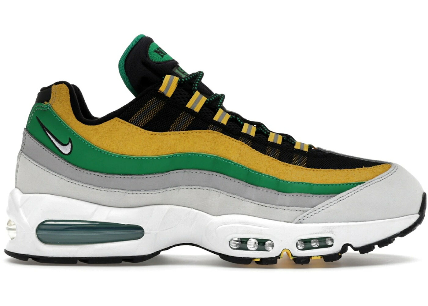 ナイキ マックス スケートボード 黒色 ブラック コート 緑 グリーン ゴールド エアマックス スニーカー メンズ NIKE AIR MAX 95 YARDRUNNERS NORFOLK STATE / BLACK COURT GREEN MIDWEST GOLD