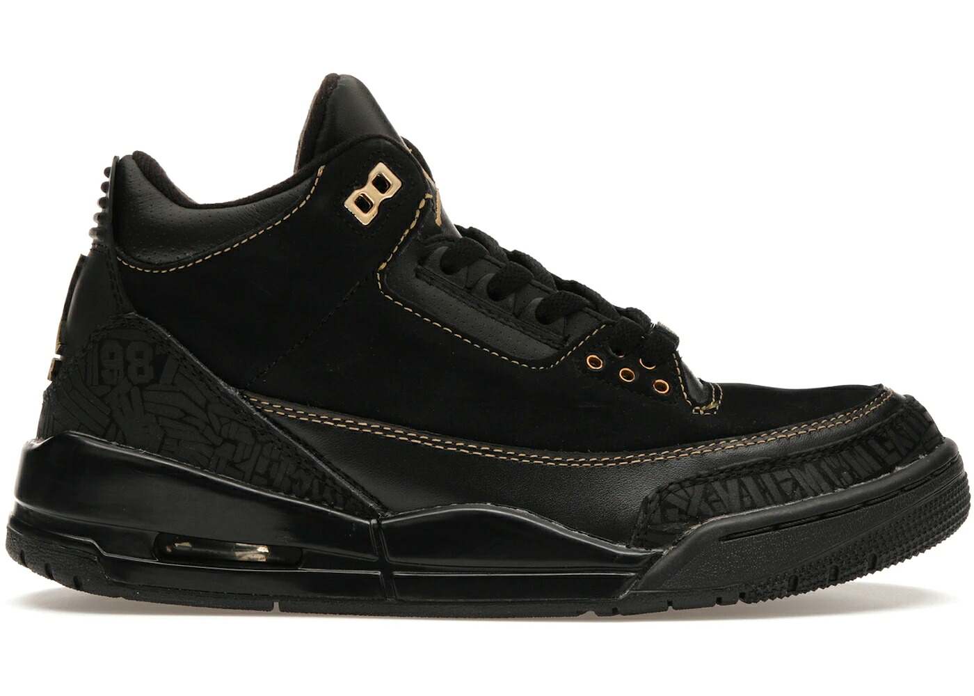 ナイキ ジョーダン 黒色 ブラック ゴールド スニーカー メンズ JORDAN 3 RETRO BLACK HISTORY MONTH / BLACK METALLIC GOLD|スニケス