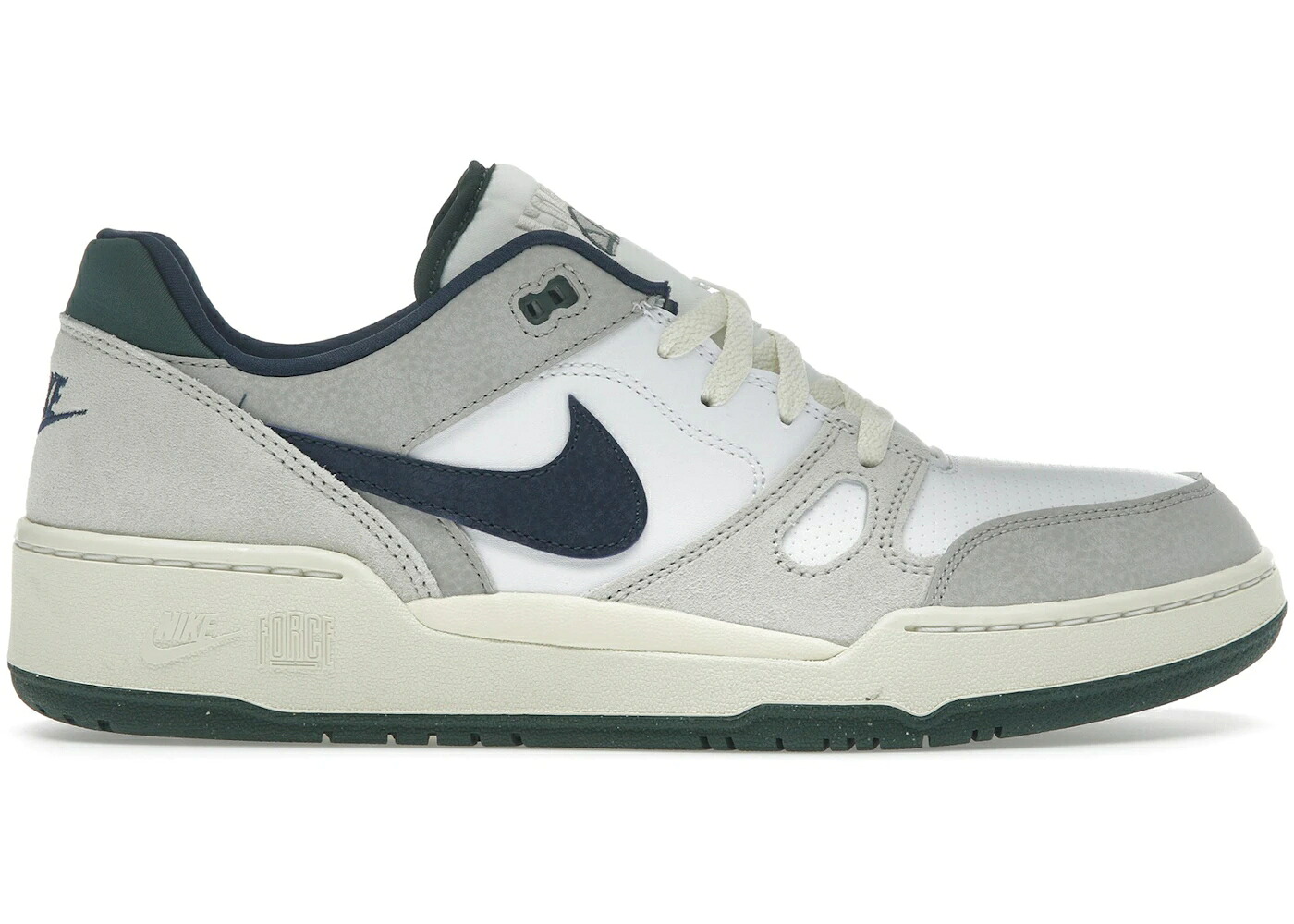 ナイキ 白いこと 白いこと 紺色 米国海軍 緑 緑であること スニーカー メンズ NIKE FULL FORCE LOW WHITE MIDNIGHT NAVY GREEN / WHITE LIGHT IRON ORE LIGHT BONE